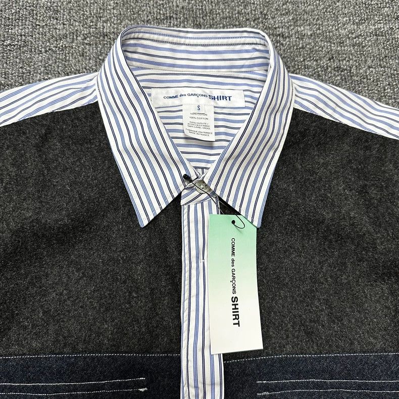 Comme des Garcons Comme Des Garcons Patchwork striped shirt Size US S / EU 44-46 / 1 - 2 Thumbnail