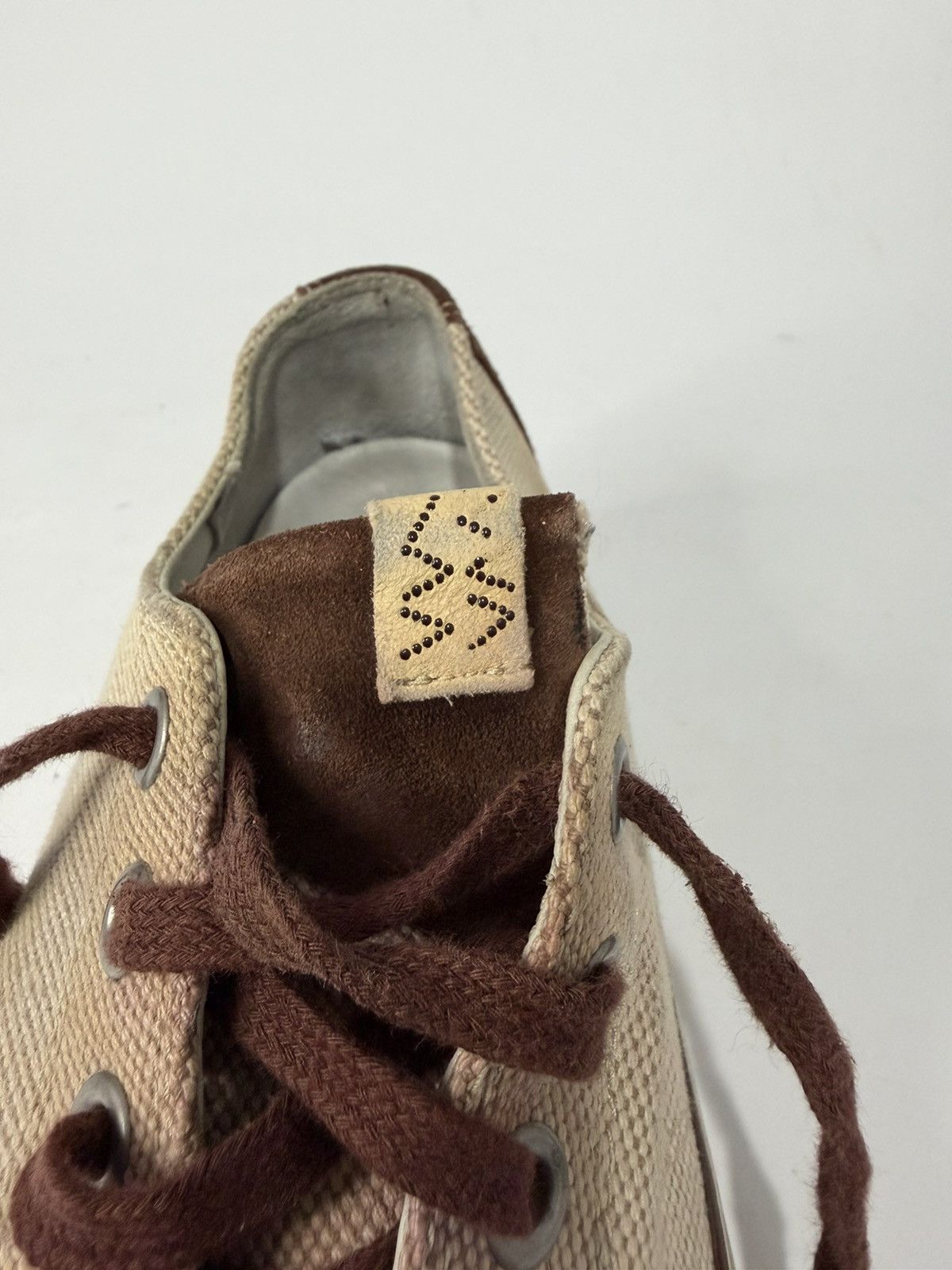 Visvim Visvim - Skagway Lo Leather Trimmed Canvas Sneakers Neutrals Size US 9 / EU 42 - 8 Thumbnail