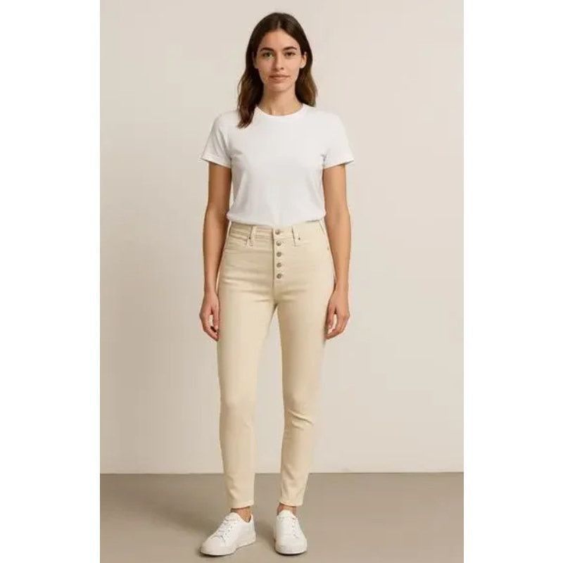 Other Neutral Minimalist Beige High Rise Skinny Jeans 2/26 Size 26" / US 2 / IT 38 - 1 Thumbnail