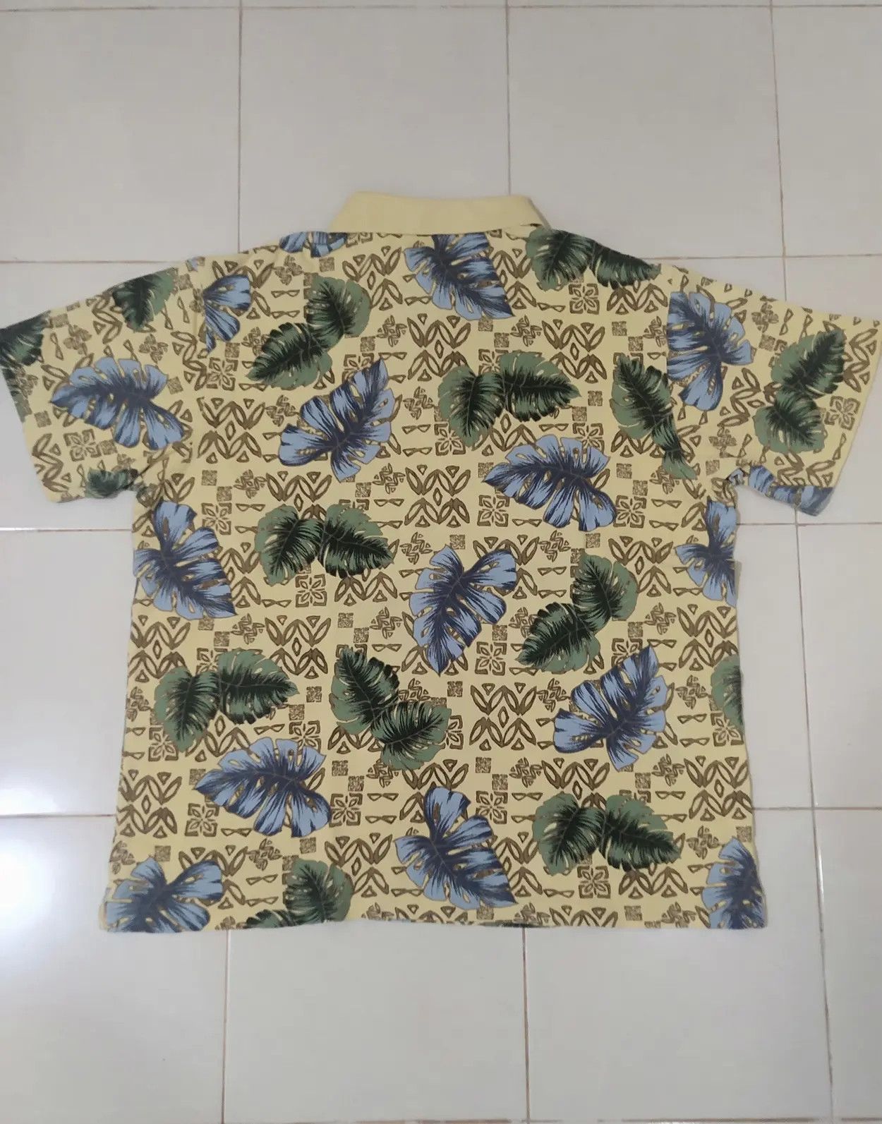 Chaps Ralph Lauren CHAPS Ralph Lauren '90s Tropical Leaf All-Over Print Polo Size US XXL / EU 58 / 5 - 2 Thumbnail
