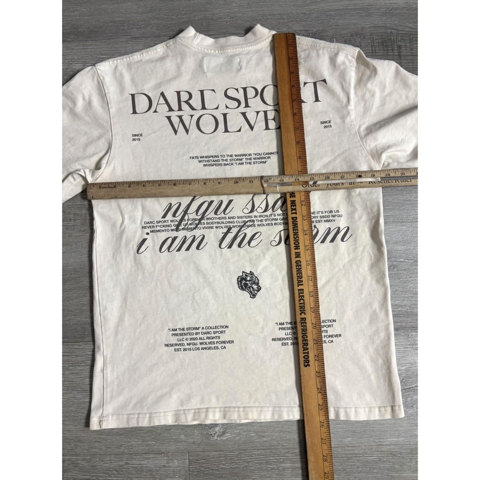 Darc Sport Darc Sport Wolves Shirt Mens M White I Am The Storm Limited Tee T-Shirt Size US M / EU 48-50 / 2 - 6 Thumbnail