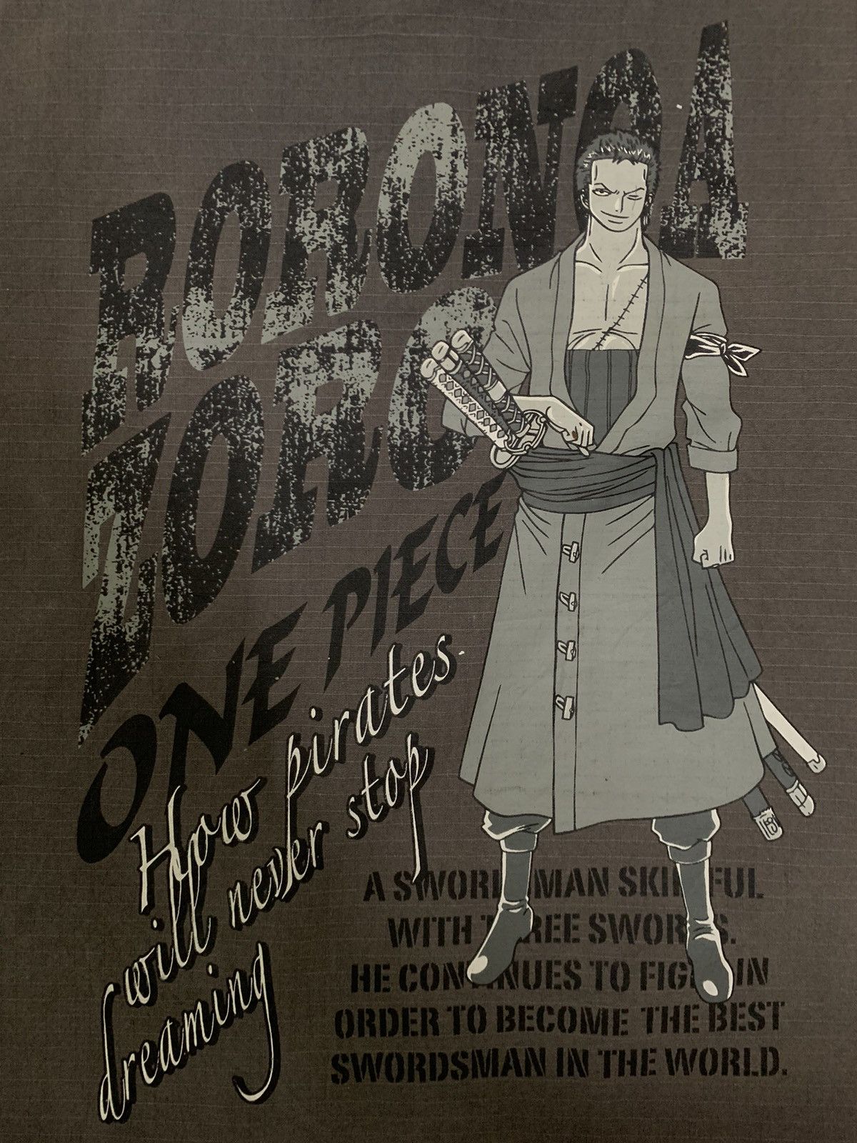 One Piece Vintage ONE PIECE SunFaded SpellOut Roronoa Zoro Hooded Vest Size US S / EU 44-46 / 1 - 14 Thumbnail