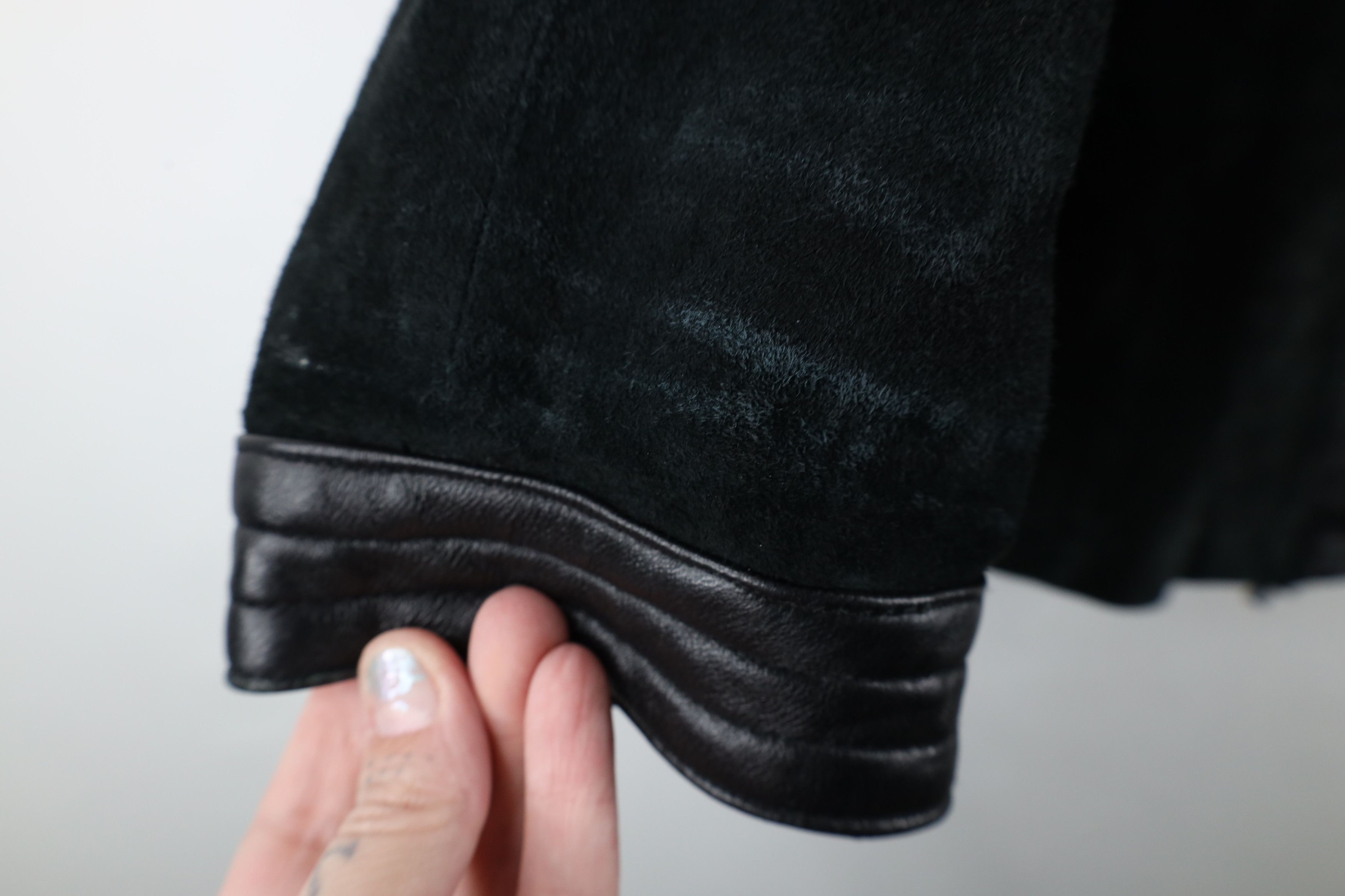 Vintage Vintage 90s Streetwear Goth Leather Tie Front Jacket Black Size M / US 6-8 / IT 42-44 - 5 Thumbnail