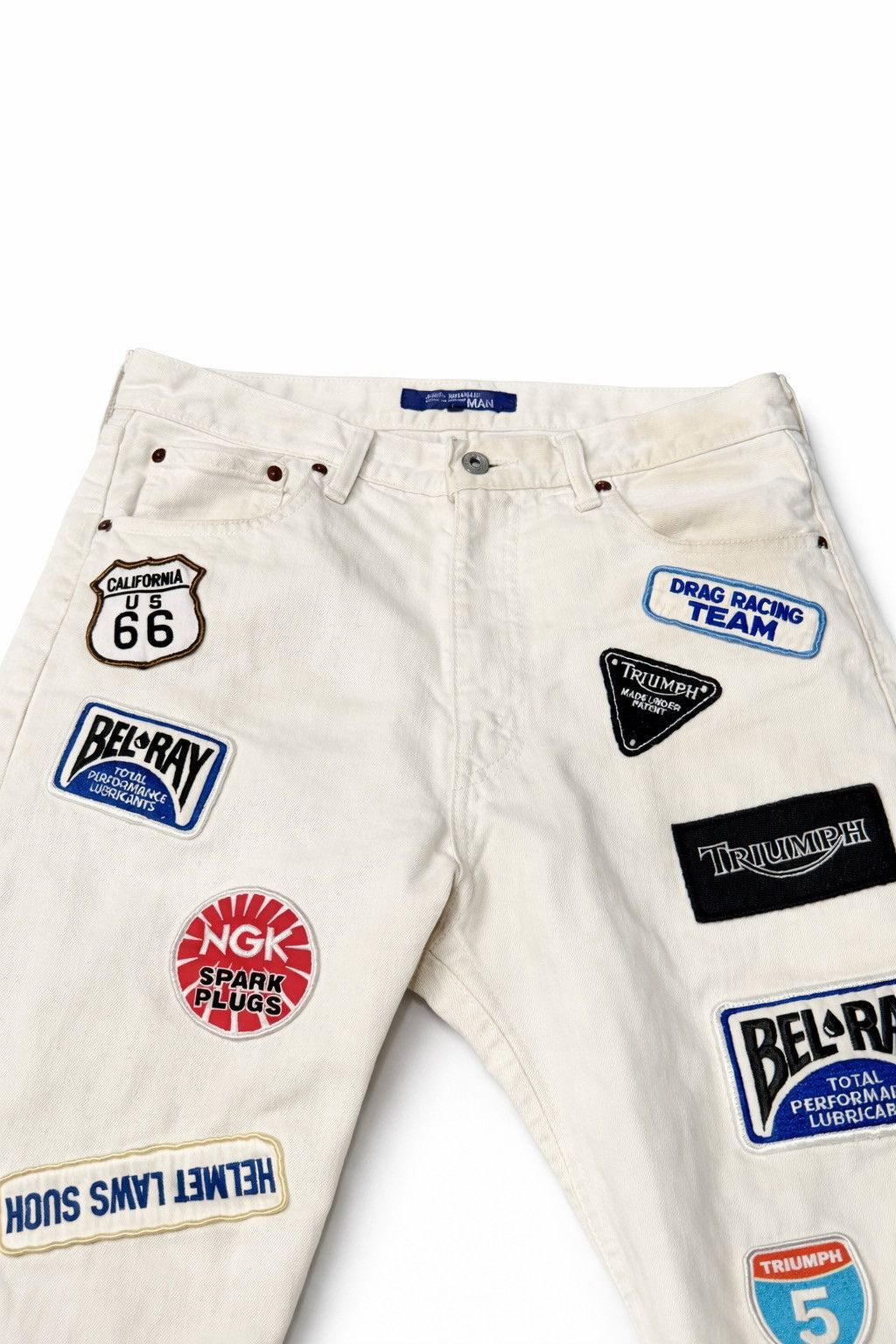 Comme des Garcons Comme Des Garçons Junya Watanabe White Triumph Denim Size US 32 / EU 48 - 3 Thumbnail