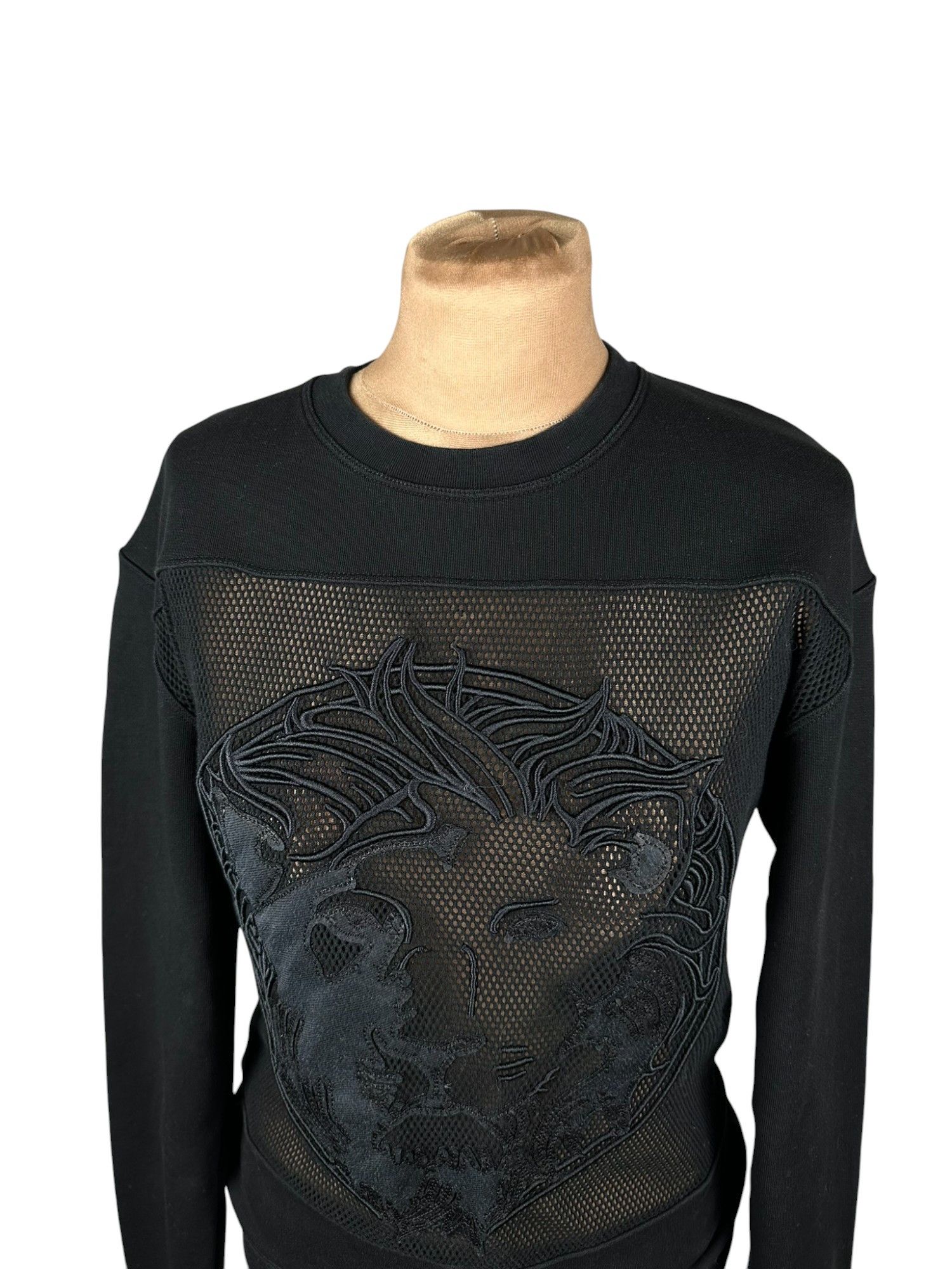 Designer × Versace Versace Tiger Logo Mesh Sweatshirt Womens Boxy Crewneck Size M / US 6-8 / IT 42-44 - 4 Thumbnail