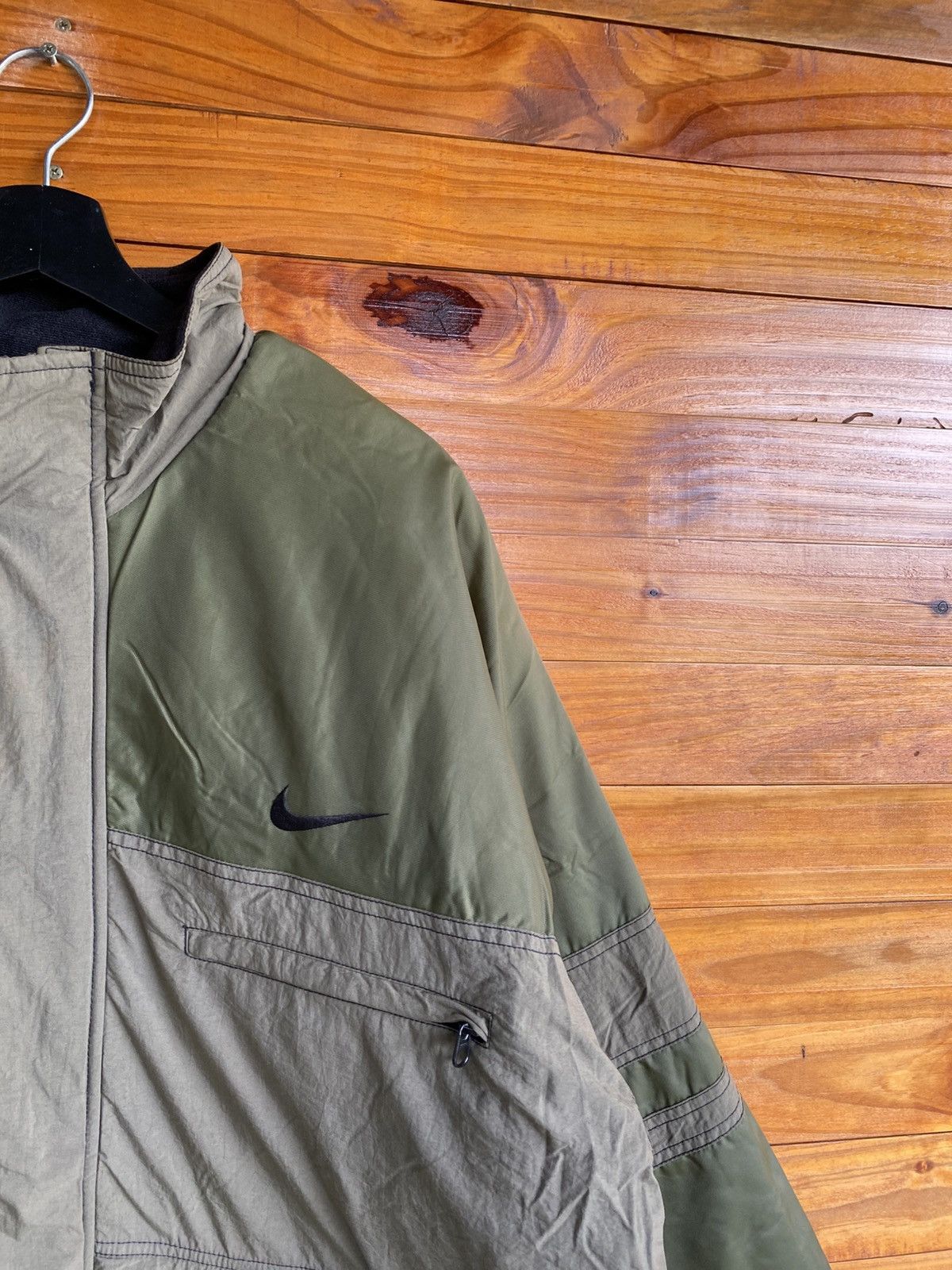 Nike Vintage Nike Two-Tone Quilted Insulated Olive Green & Khaki Size US XL / EU 56 / 4 - 10 Thumbnail