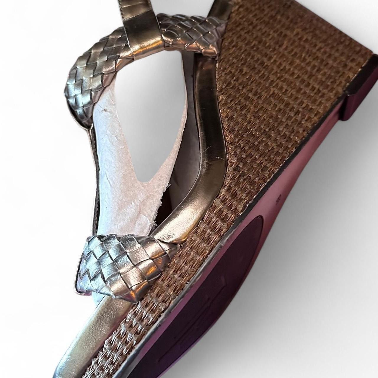 Ralph Lauren Lauren by Ralph Lauren NWT Metallic Raffia Wedges 9.5US Size US 9.5 / IT 39.5 - 3 Thumbnail