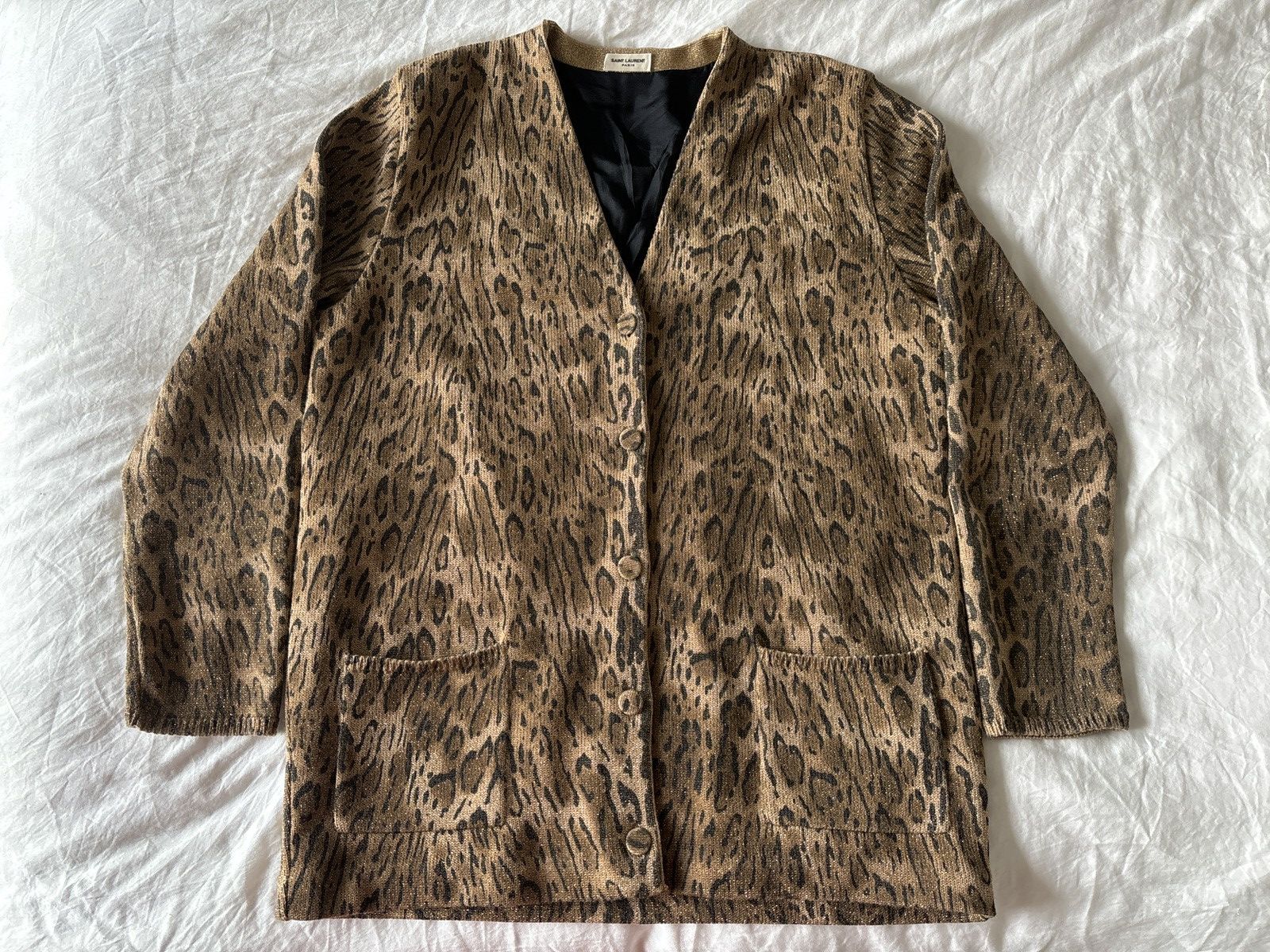 Saint Laurent Paris Saint Laurent Paris leopard print cardigan Size US S / EU 44-46 / 1 - 8 Thumbnail