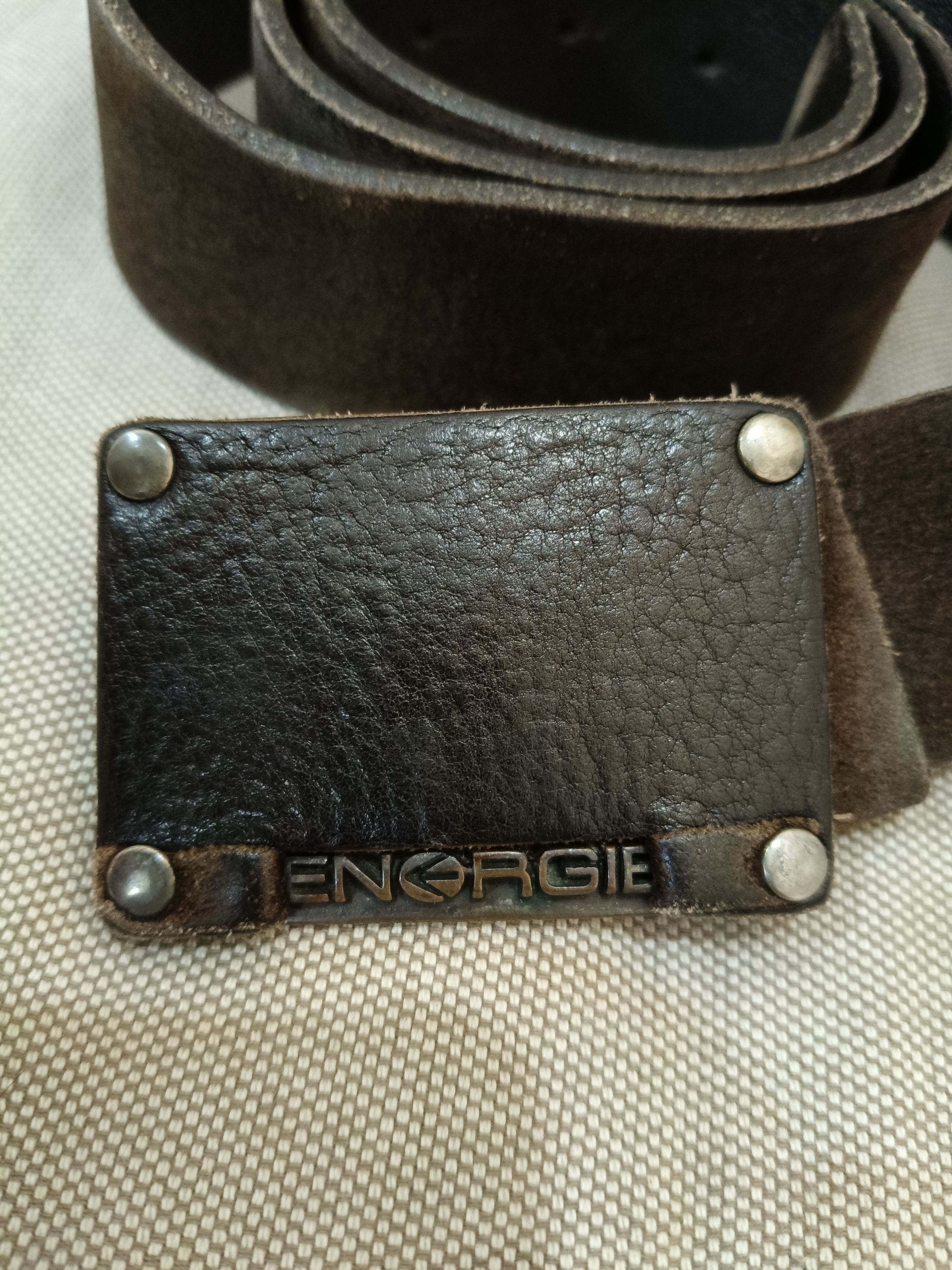 Energie Energie Leather Belt Size 34 - 2 Thumbnail