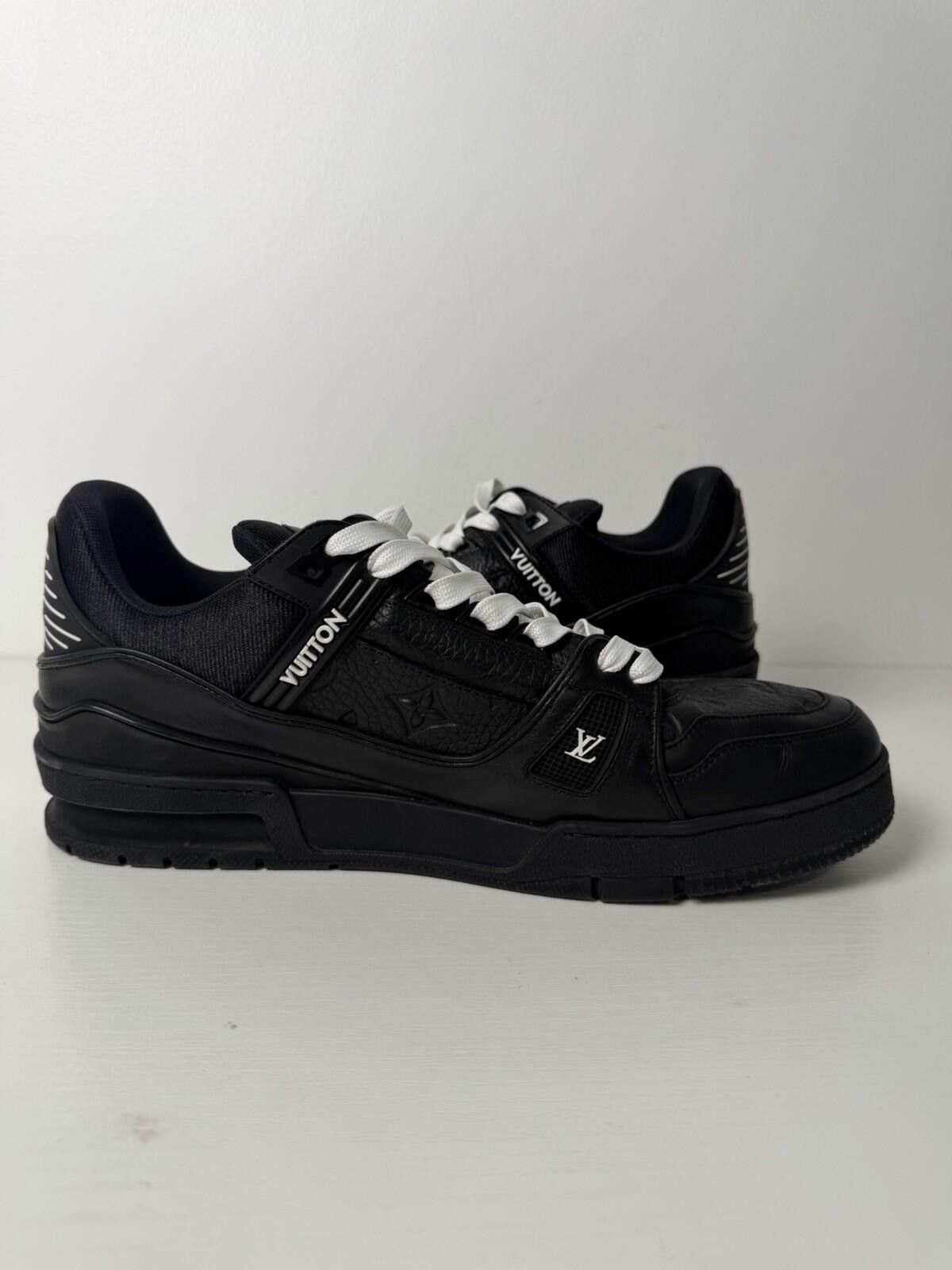 Louis Vuitton Louis Vuitton Trainer Sneakers Black Monogram Mens US 9.5 LV Size US 10.5 / EU 43-44 - 5 Thumbnail