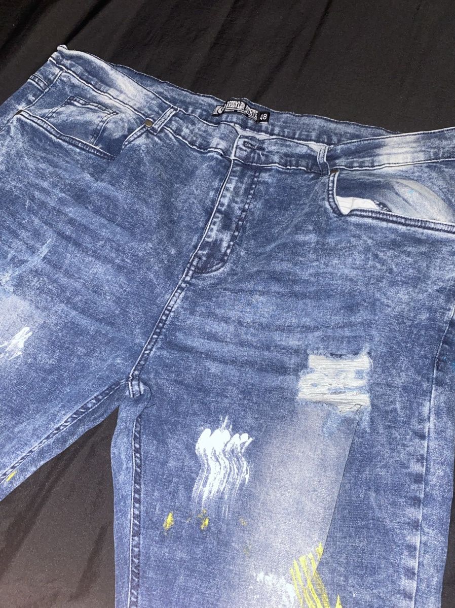 Other Vintage Vibe Brooklyn State Acid Wash Denim Jeans - Size 48 Size US 44 / EU 60 - 2 Thumbnail