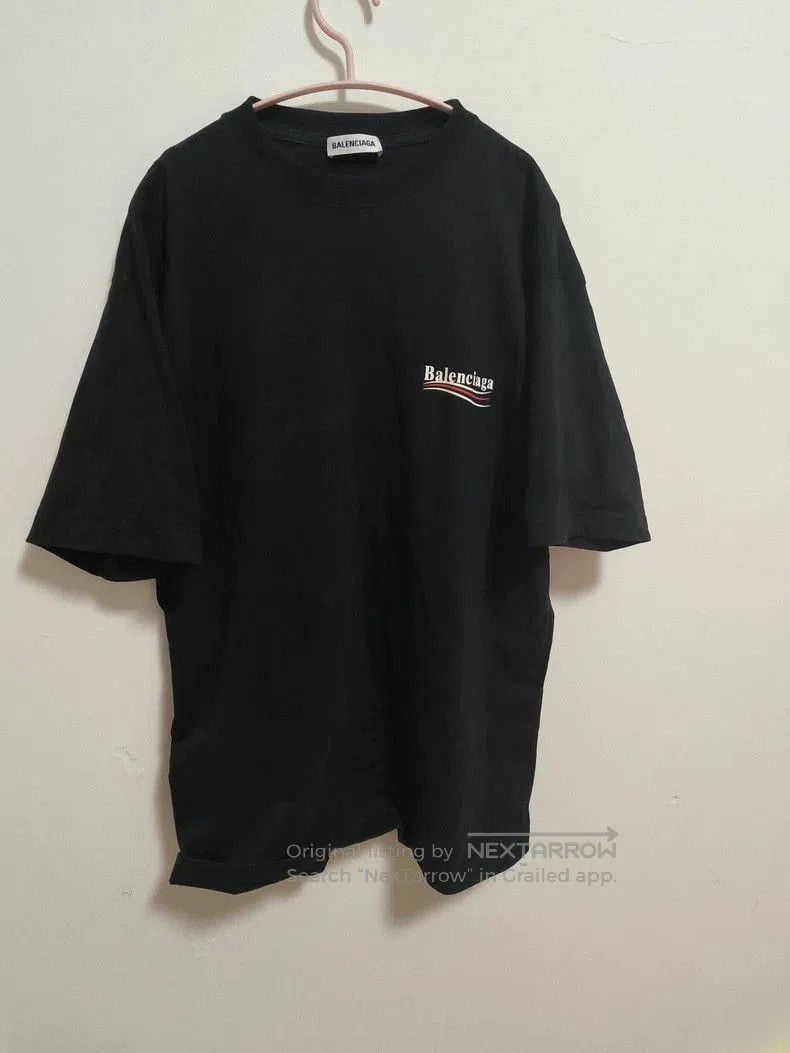 Balenciaga Black Embroidered Coke Tee.