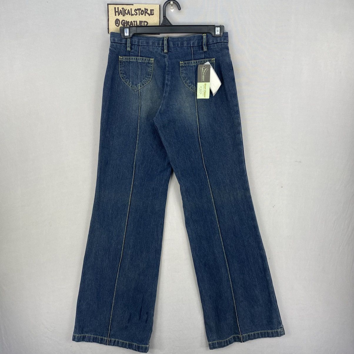 Japanese Brand Vntage 90s ET BOITE Blue Way Denim Bootcut Bell Buttom Jeans Size 27" / US 4 / IT 40 - 5 Thumbnail