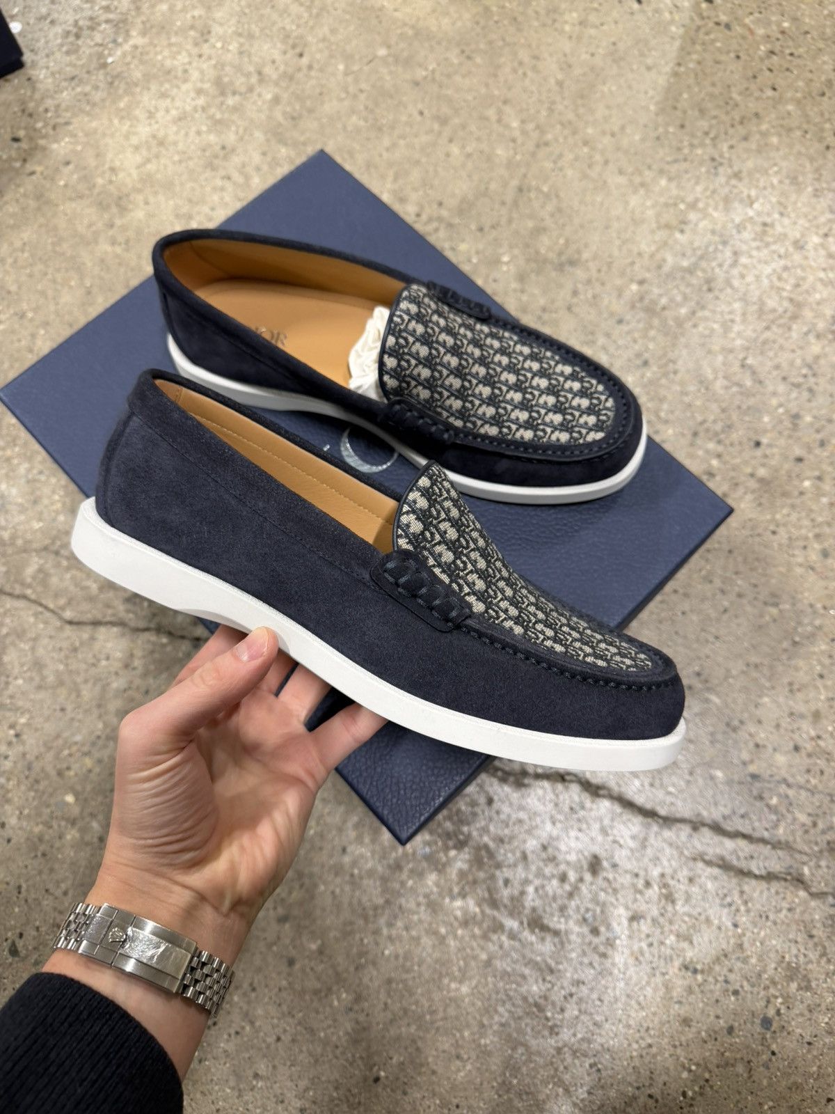Dior Granville Oblique Suede Loafers NEW 1100$