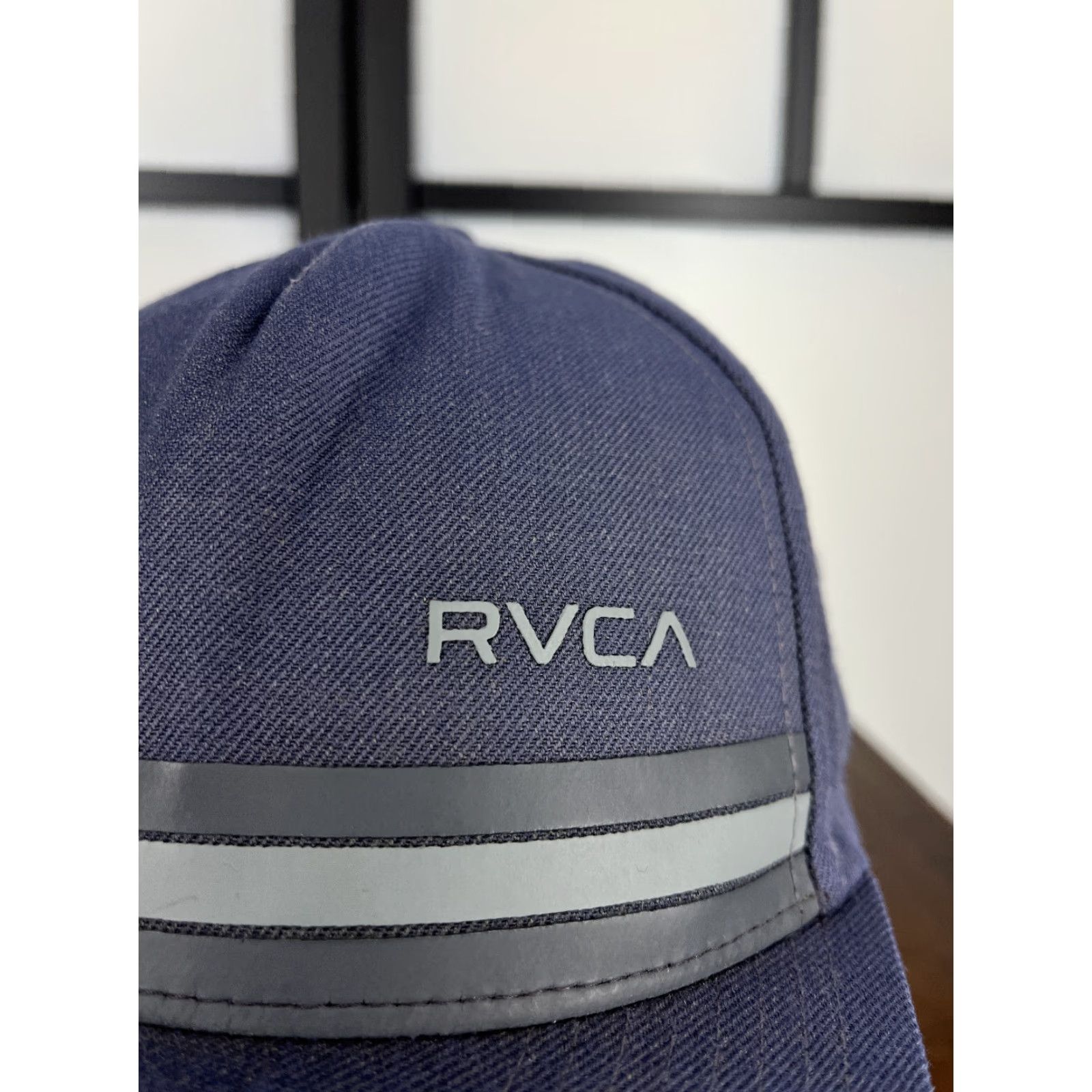 RVCA RVCA Hat Cap Snap Back Adult One Size Blue Embroidered Mid Fit Skateboard Size ONE SIZE - 2 Thumbnail
