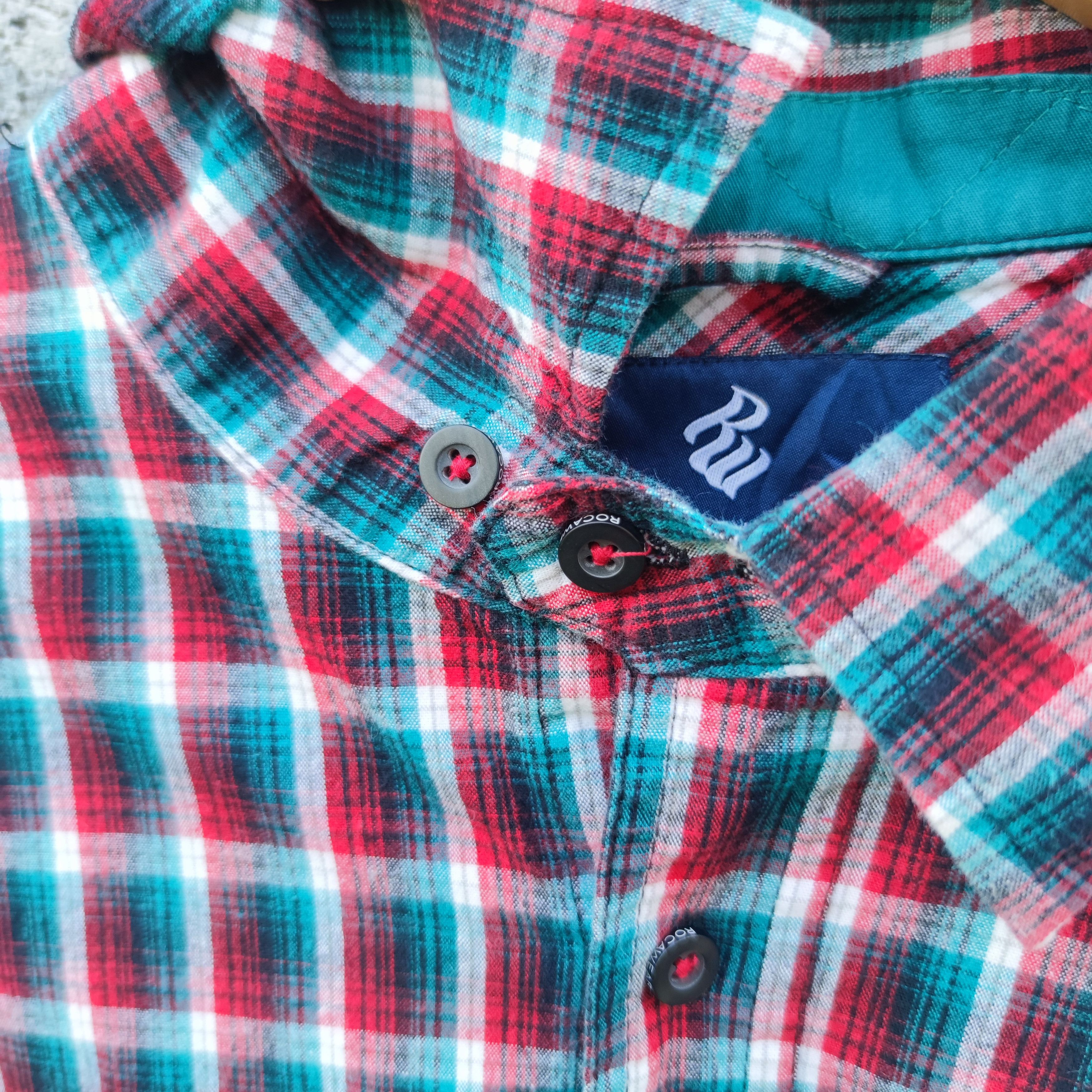 Rocawear Rocawear Classic Red Blue Plaid Nostrand Ave Work Shirt Size US XL / EU 56 / 4 - 3 Thumbnail