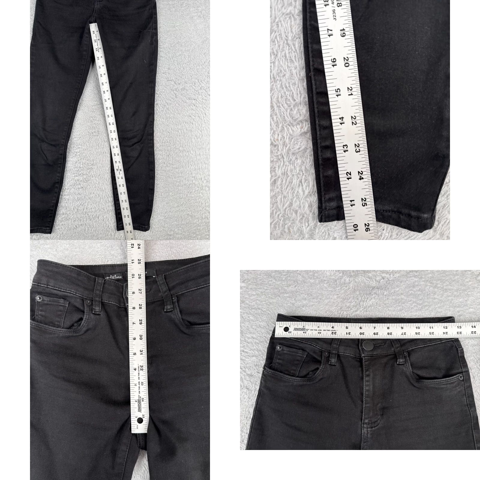 Vintage STS Blue Jeans Women Slim Black 25x26 Adult Regular Ankle Cotton Denim 5-Pocket 26" Inseam Mens? Size 42" / US 20 - 8 Thumbnail