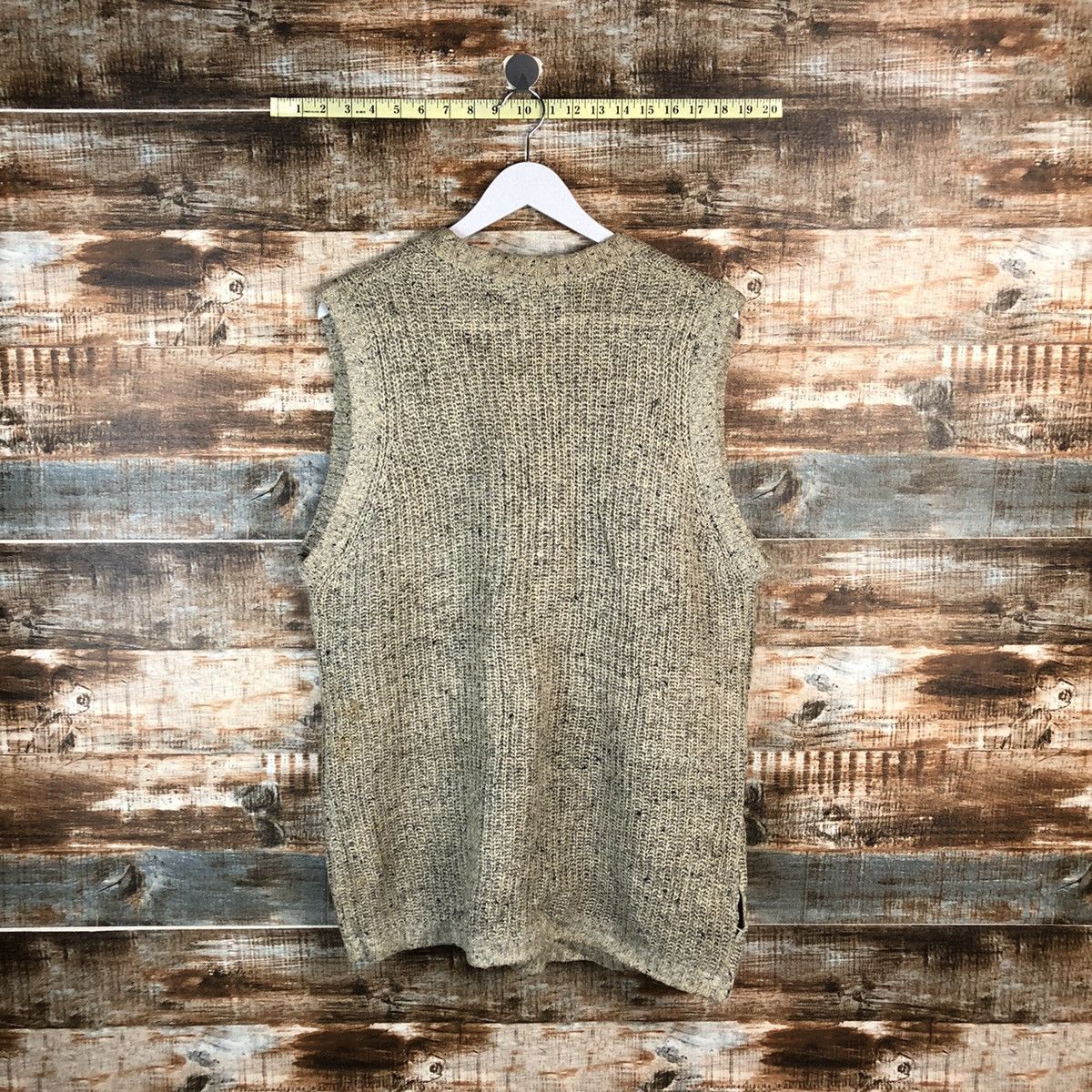 Vintage Raffine Brown Cardigan ripped Vest #A2242 Size US M / EU 48-50 / 2 - 14 Thumbnail