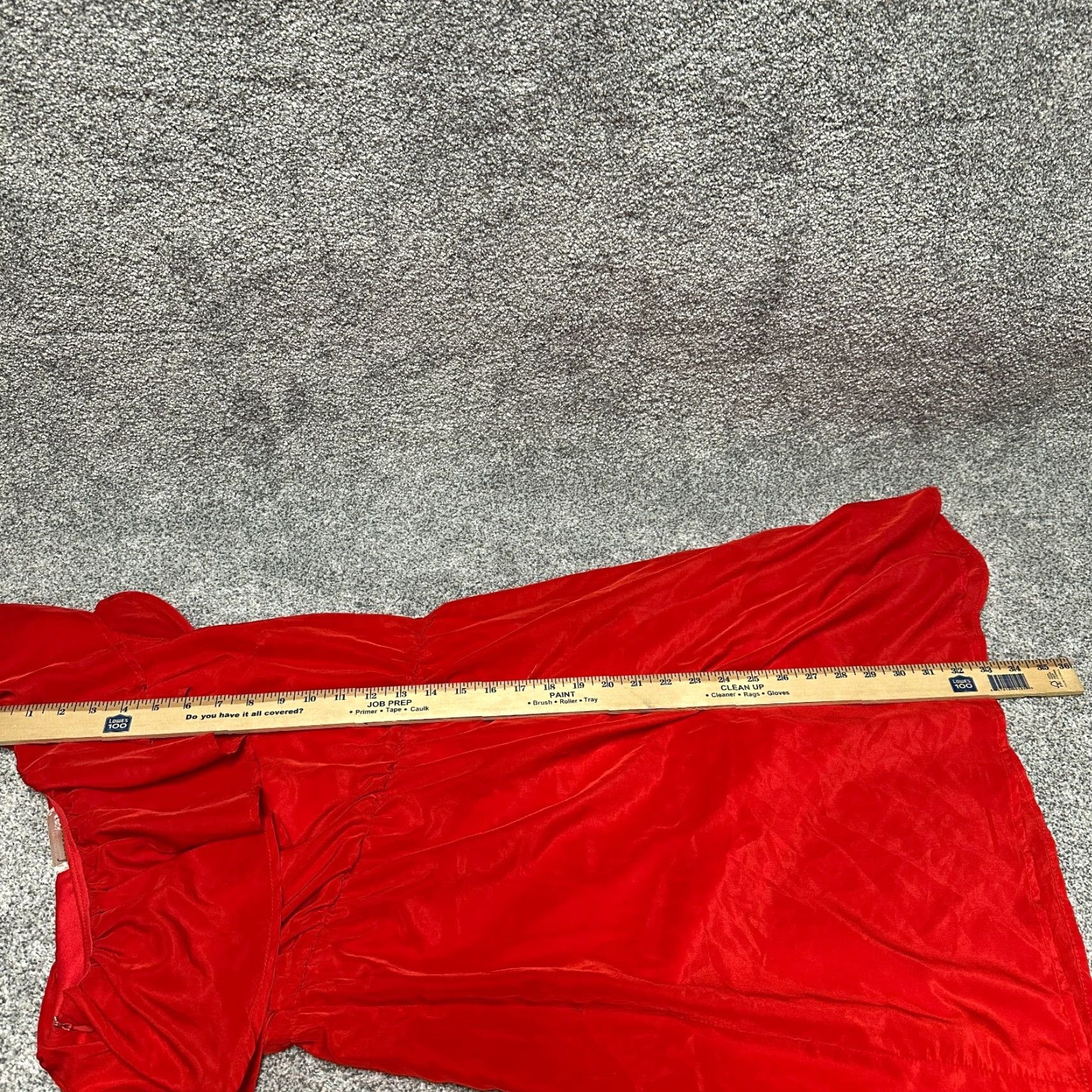Vintage Francescas Dress One Shoulder Ruffle Satin A-Line Short Red Women Medium Party Holiday Christmas Sexy Womens Size M / US 6-8 / IT 42-44 - 7 Thumbnail