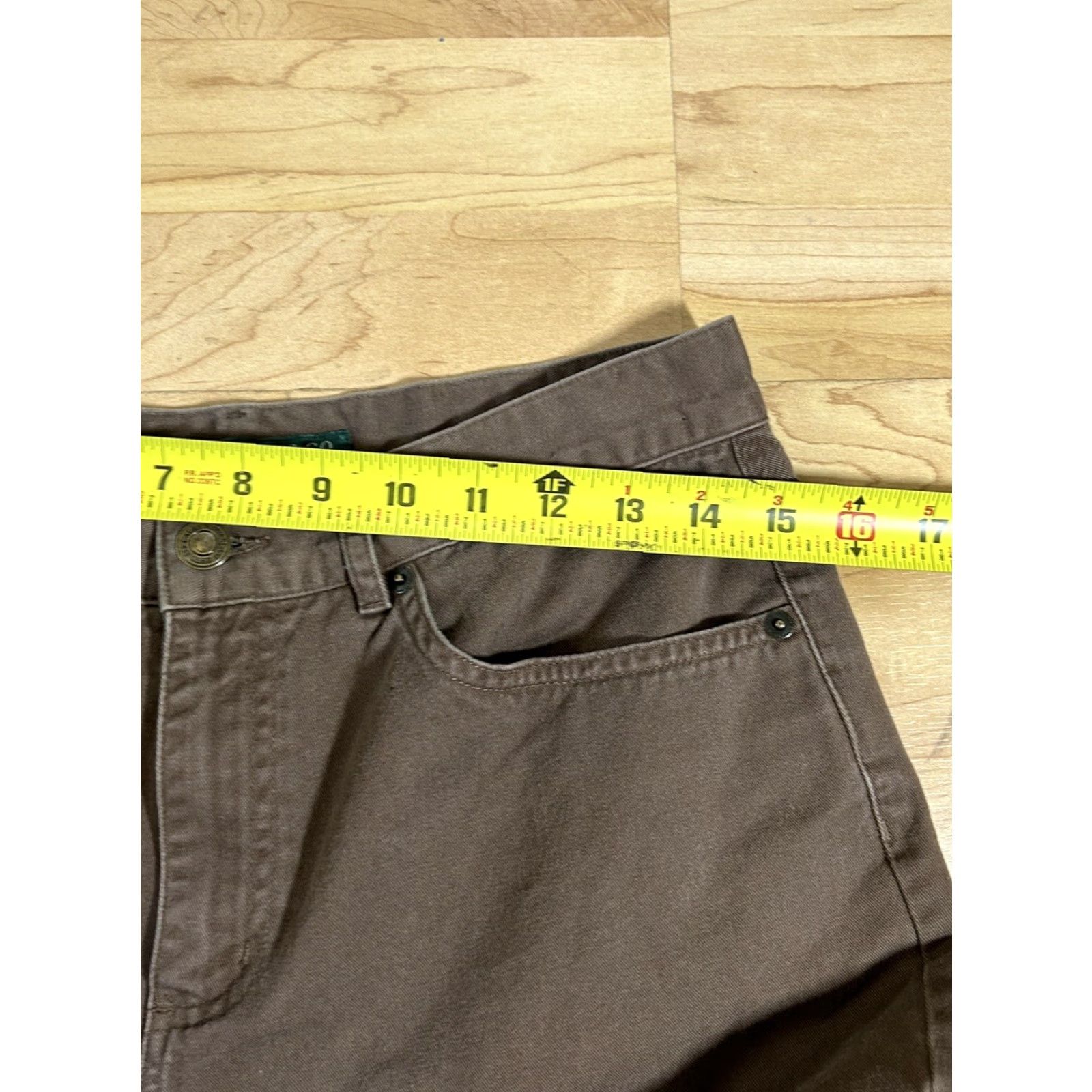 Ralph Lauren Lauren Jeans Co Womens Brown Denim Cropped Straight Leg Pants size 6 Ladies Spring Fall Summer Cropped Logo Size 28" / US 6 / IT 42 - 4 Thumbnail