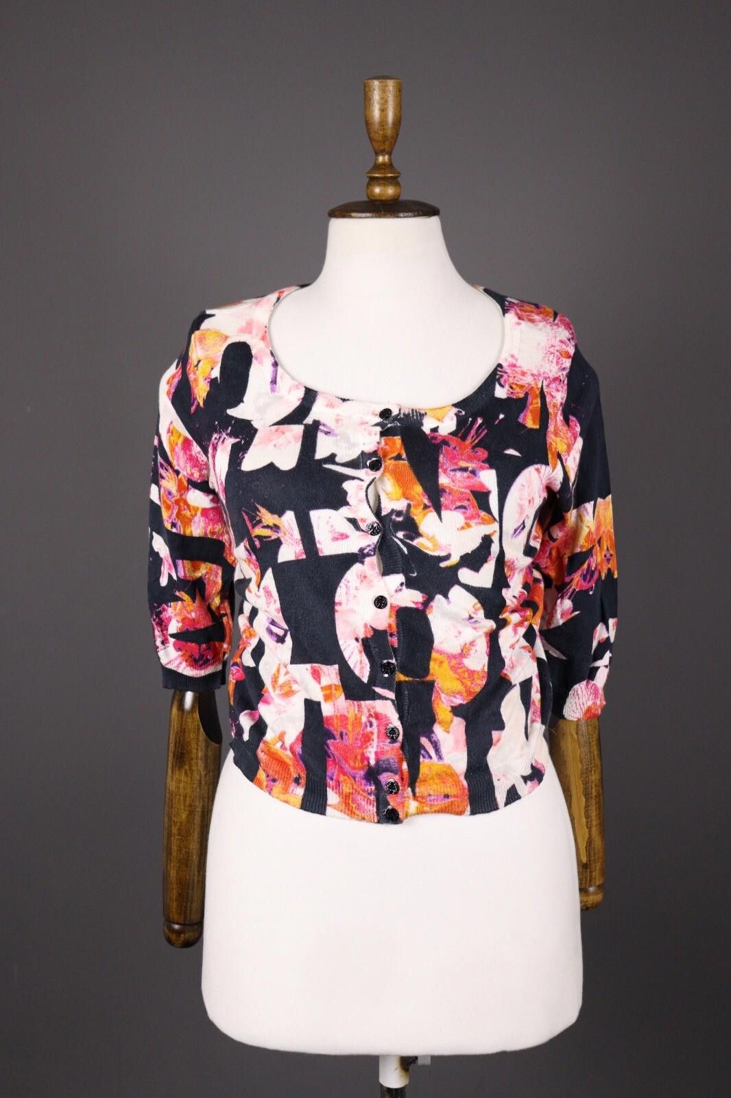 Pink Floyd Pinko Tag Anemone Cardigan Cottone Stampato Sweater Size S Size S / US 4 / IT 40 - 1 Thumbnail