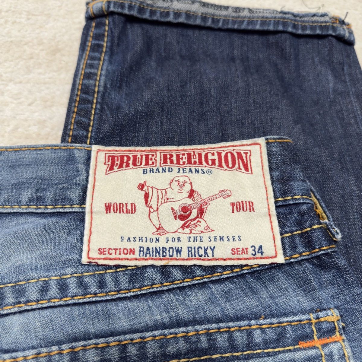 True Religion Vintage True Religion Rainbow Ricky Jeans Men's Actual 38x31 Size US 38 / EU 54 - 3 Thumbnail