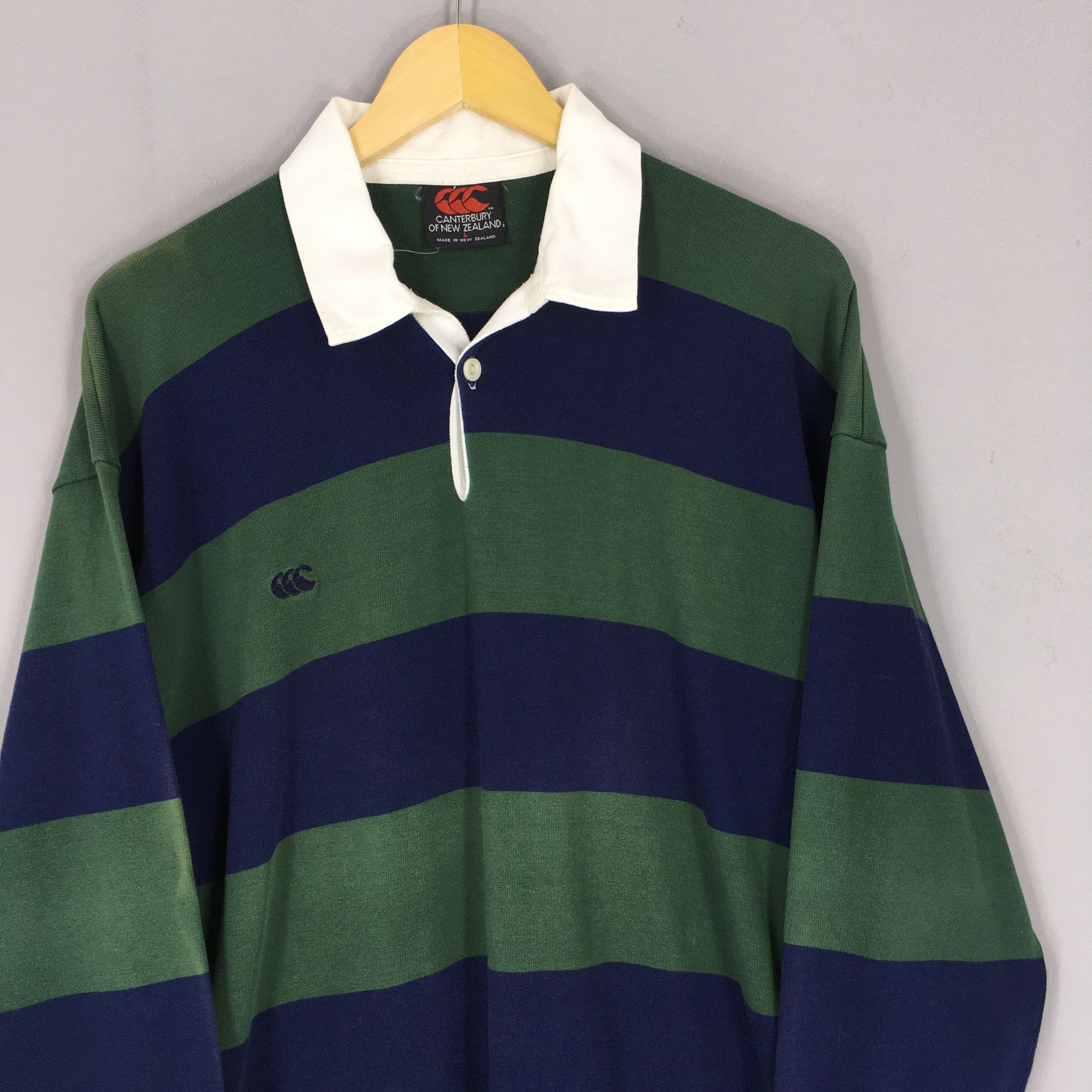 Canterbury of New Zealand Vintage 90s Canterbury Of New Zealand Striped Rugby Shirt L Size US L / EU 52-54 / 3 - 2 Thumbnail