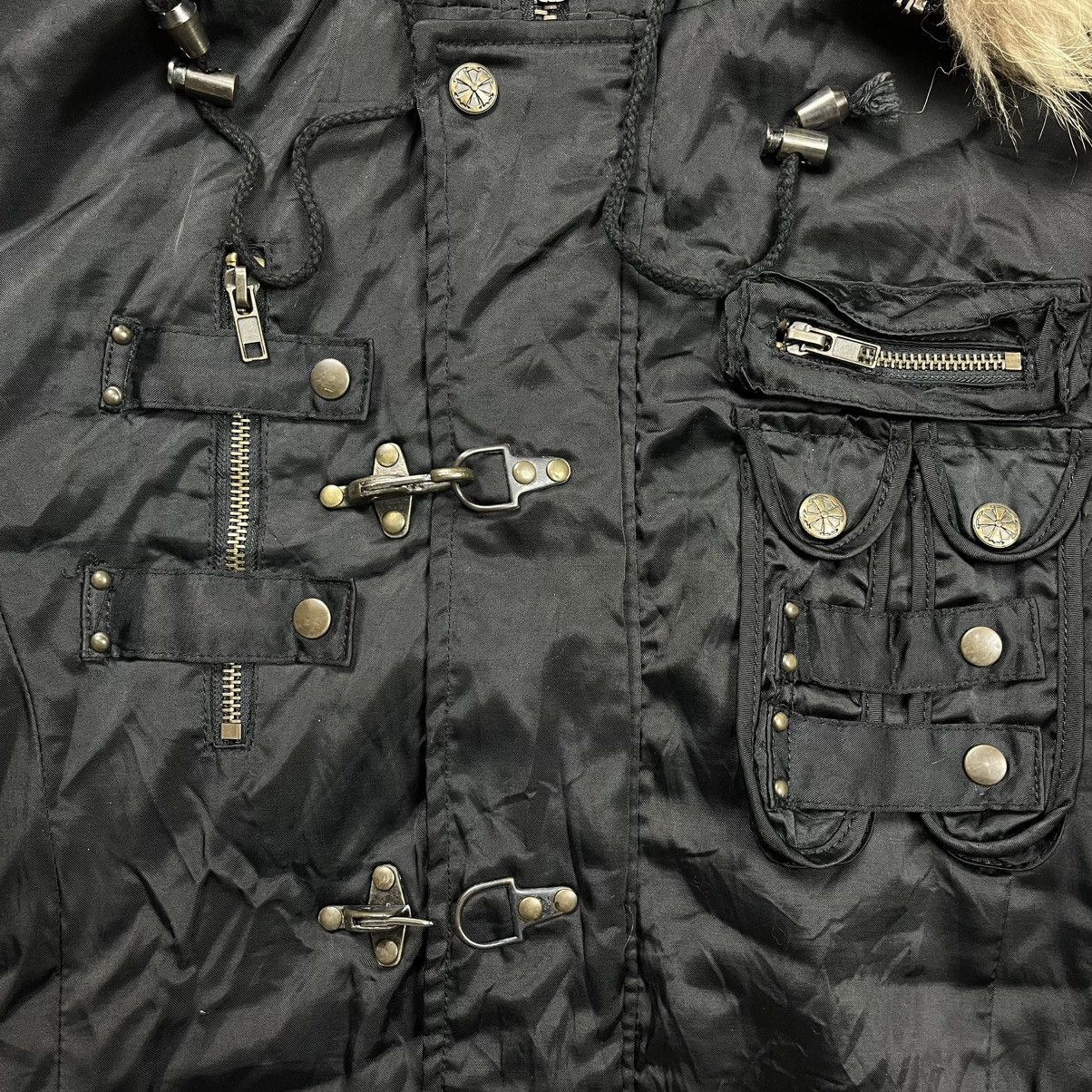If Six Was Nine × Japanese Brand × Le Grande Bleu (L.G.B.) Midas Fur hoodie studded multi pocket jacket vkei style Size US M / EU 48-50 / 2 - 8 Thumbnail