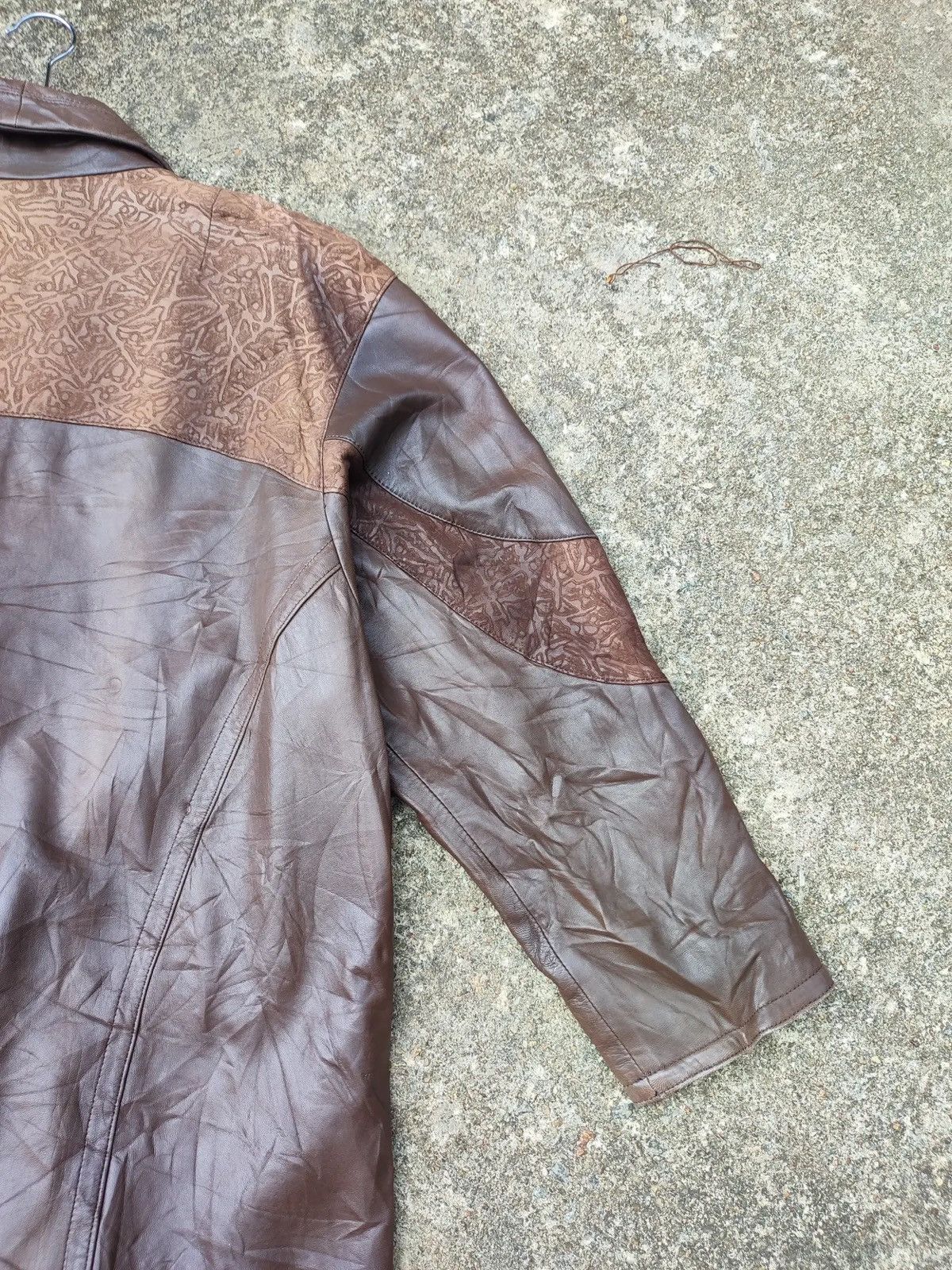 Genuine Leather Vintage Lamandora Two-Tone Leather Coat – Made in Japan Size US M / EU 48-50 / 2 - 10 Thumbnail