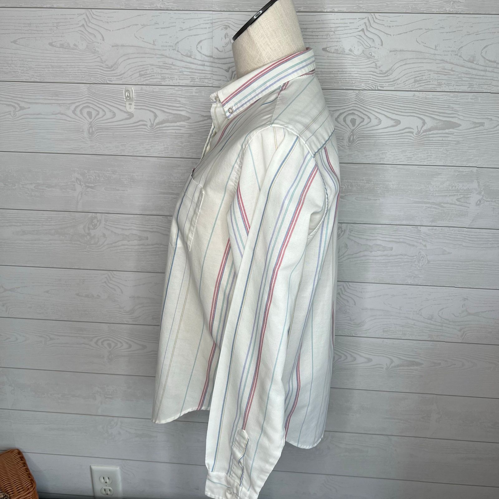 Other Linnay 80's vintage striped button front shirt Size 12 Size XL / US 12-14 / IT 48-50 - 2 Thumbnail