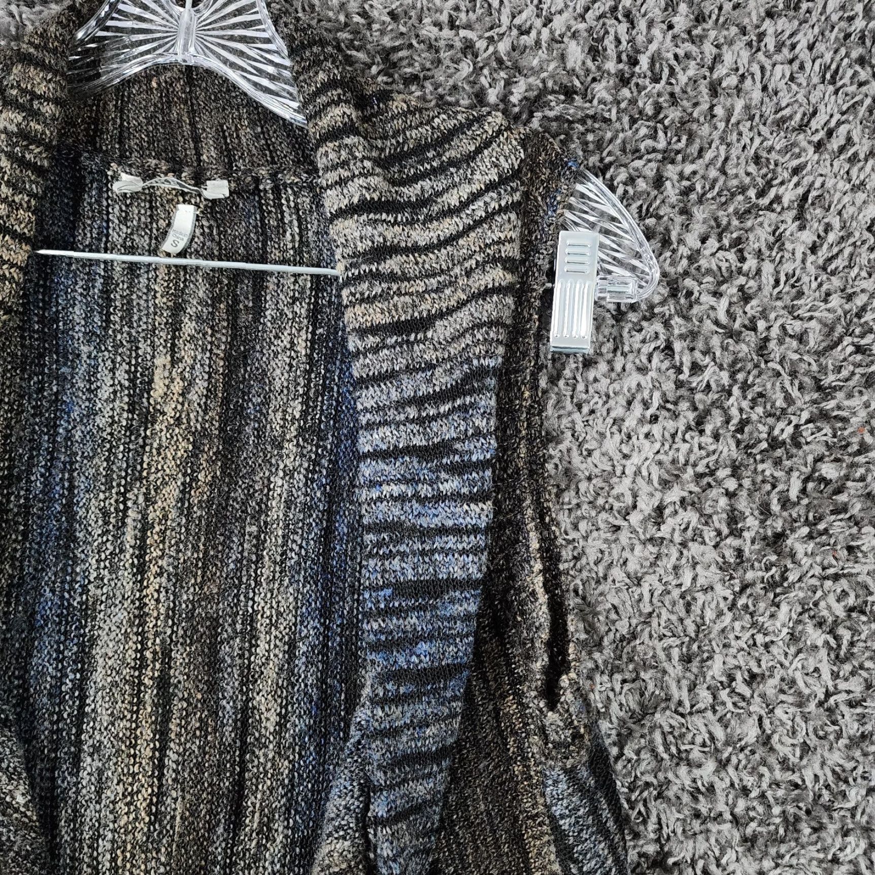 Vintage Buckle Cardigan Womens Size S Gray Blue Sleeveless Long Size S / US 4 / IT 40 - 4 Thumbnail