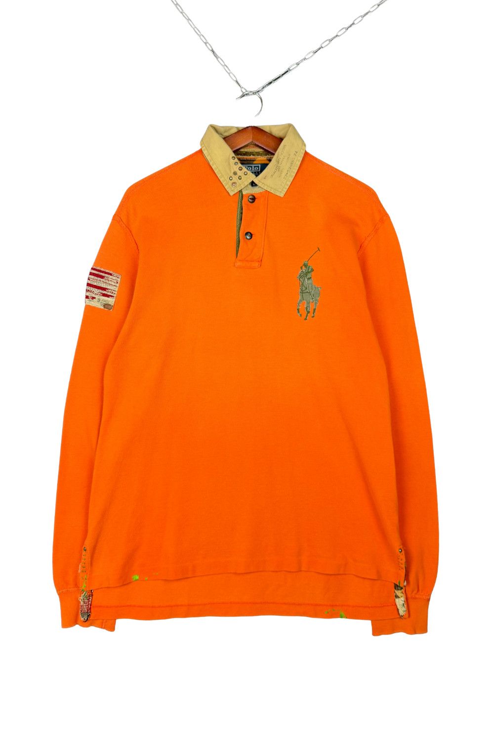 Polo Ralph Lauren ss12 PRL “Custom Repair / Studded Collar” LS Rugby - L Size US L / EU 52-54 / 3 - 1 Thumbnail