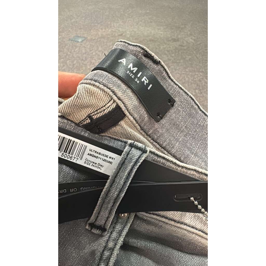 Amiri o1rshd1 Ultrasuede MX1 Denim Jeans in Concrete Grey Size US 34 / EU 50 - 23 Thumbnail