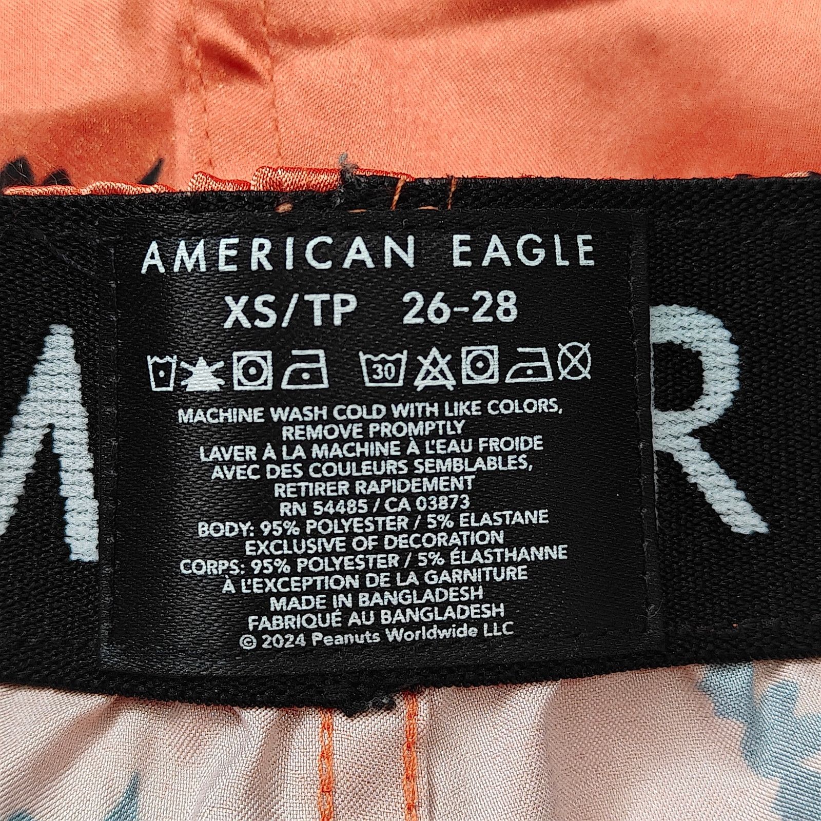 American Eagle Outfitters American Eagle Snoopy Bats Satin Pocket Boxer Short Mens XS Size 26 - 3 Thumbnail