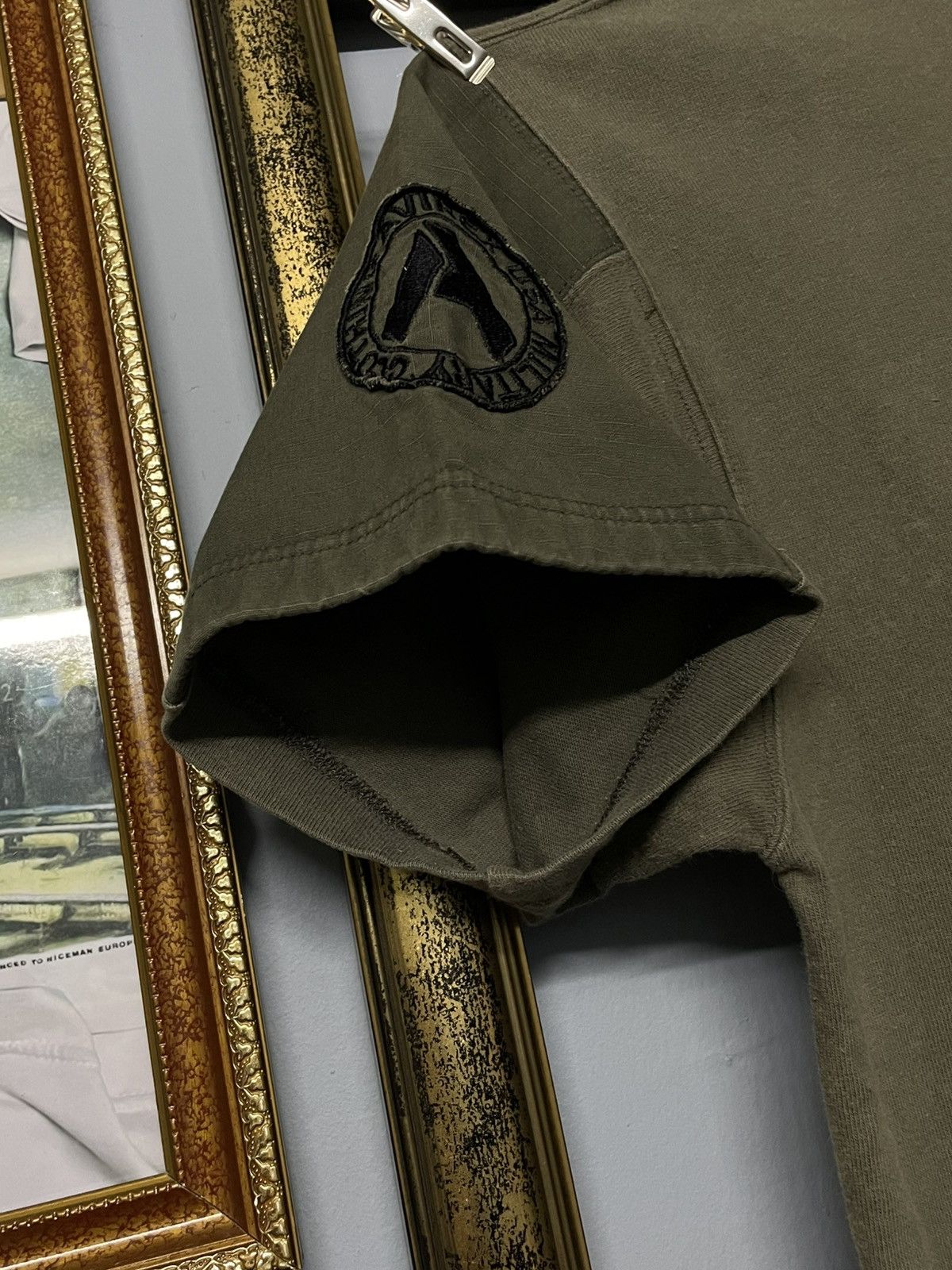 Avirex × Designer × Vintage Vintage 1990s Designer Avirex No More War Army Green Tshirt Size US M / EU 48-50 / 2 - 8 Thumbnail