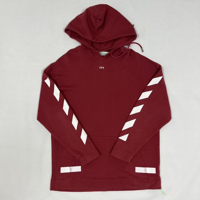 Off white best sale burgundy hoodie