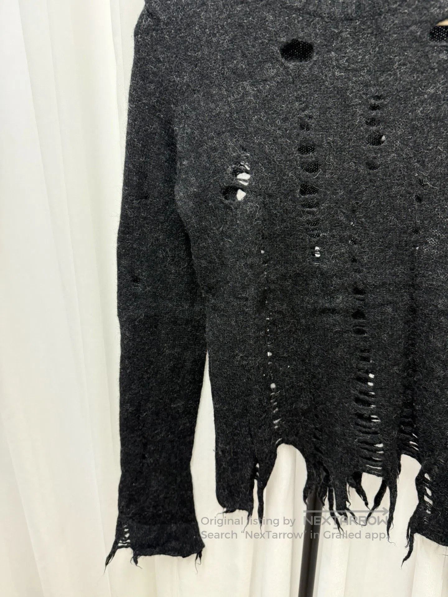 Junya Watanabe Junya Watanabe Distressed Black Sweater. Size US M / EU 48-50 / 2 - 2 Thumbnail