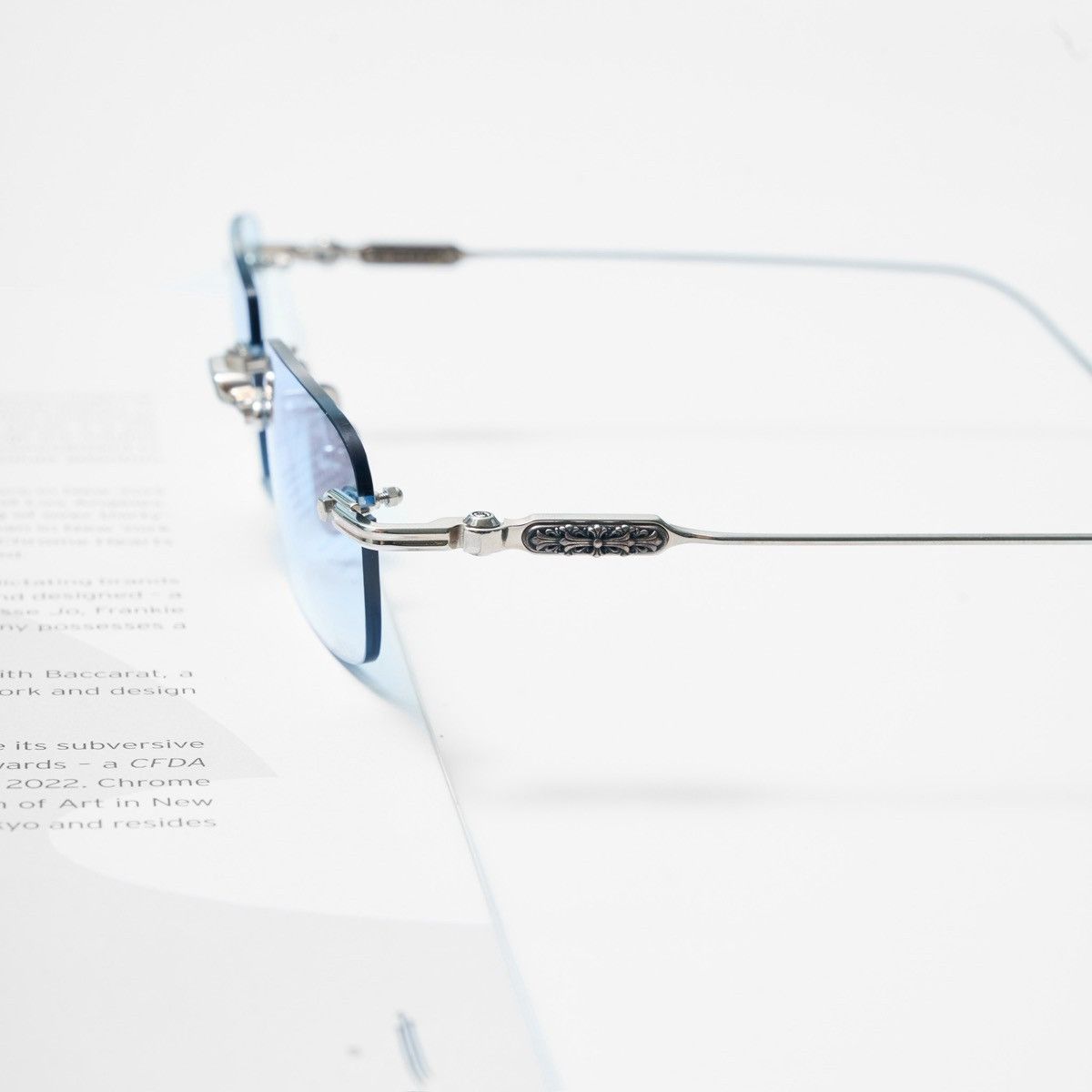 Chrome Hearts CHROME HEARTS SOFFFFFFFFERS I SHINY SILVER SUNGLASSES Size ONE SIZE - 3 Thumbnail