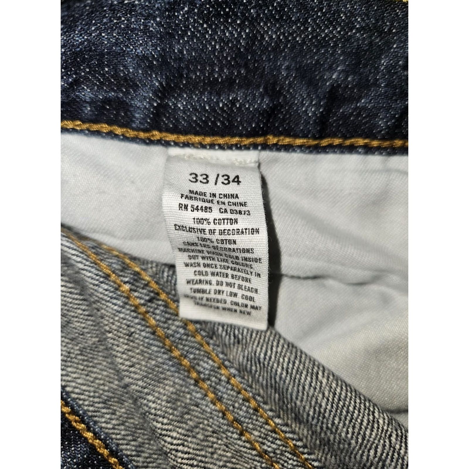 American Eagle Outfitters American Eagle Outfitters Jeans Mens 33x34 Relaxed Straight Denim Dark Wash Blue Size US 33 - 4 Thumbnail