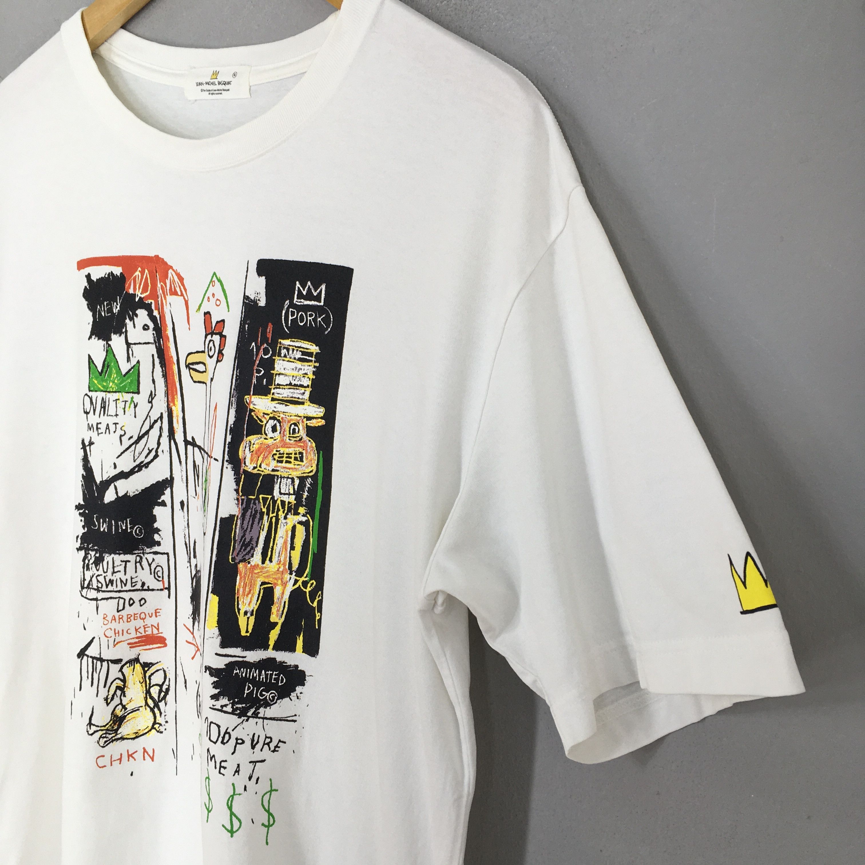Jean-Michel Basquiat Jean-Michel Basquiat Quality Meats for the Public 82 Tshirt Size US XL / EU 56 / 4 - 4 Thumbnail