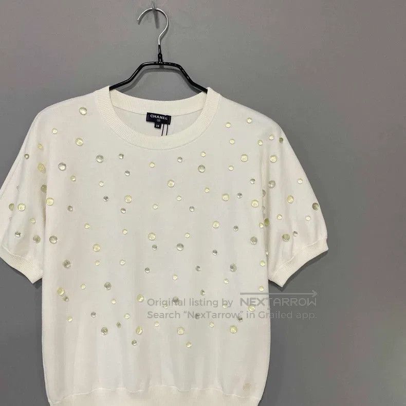 Chanel Chanel White three-dimensional simulation water drop decor Size XS / US 0-2 / IT 36-38 - 2 Thumbnail