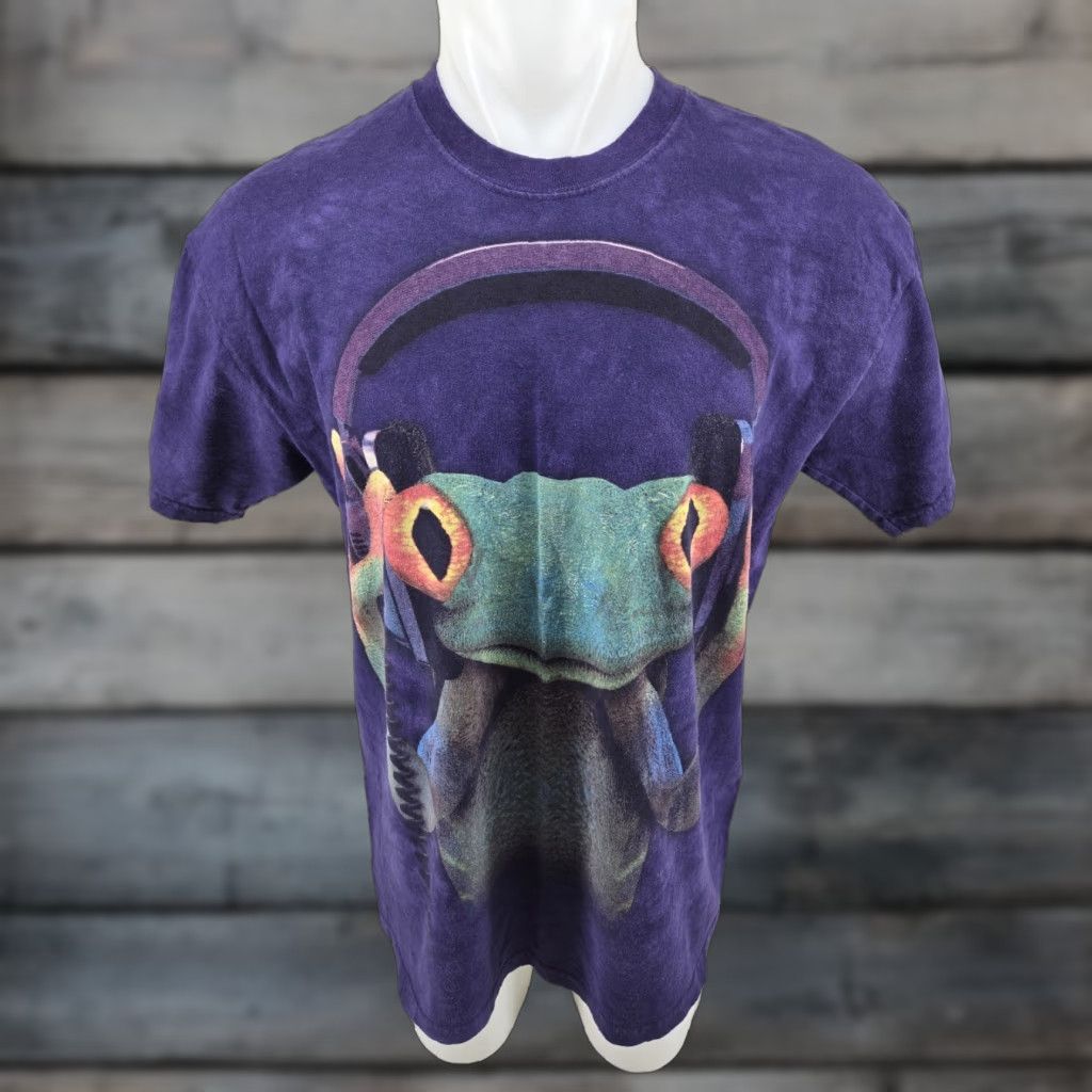 The Mountain VINTAGE The Mountain Rainforest Cafe Manimals Frog Purple T-Shirt Size L Unisex Adults Short Sleeve Crew Neck 2011 Graphic Tee Size US L / EU 52-54 / 3 - 1 Thumbnail