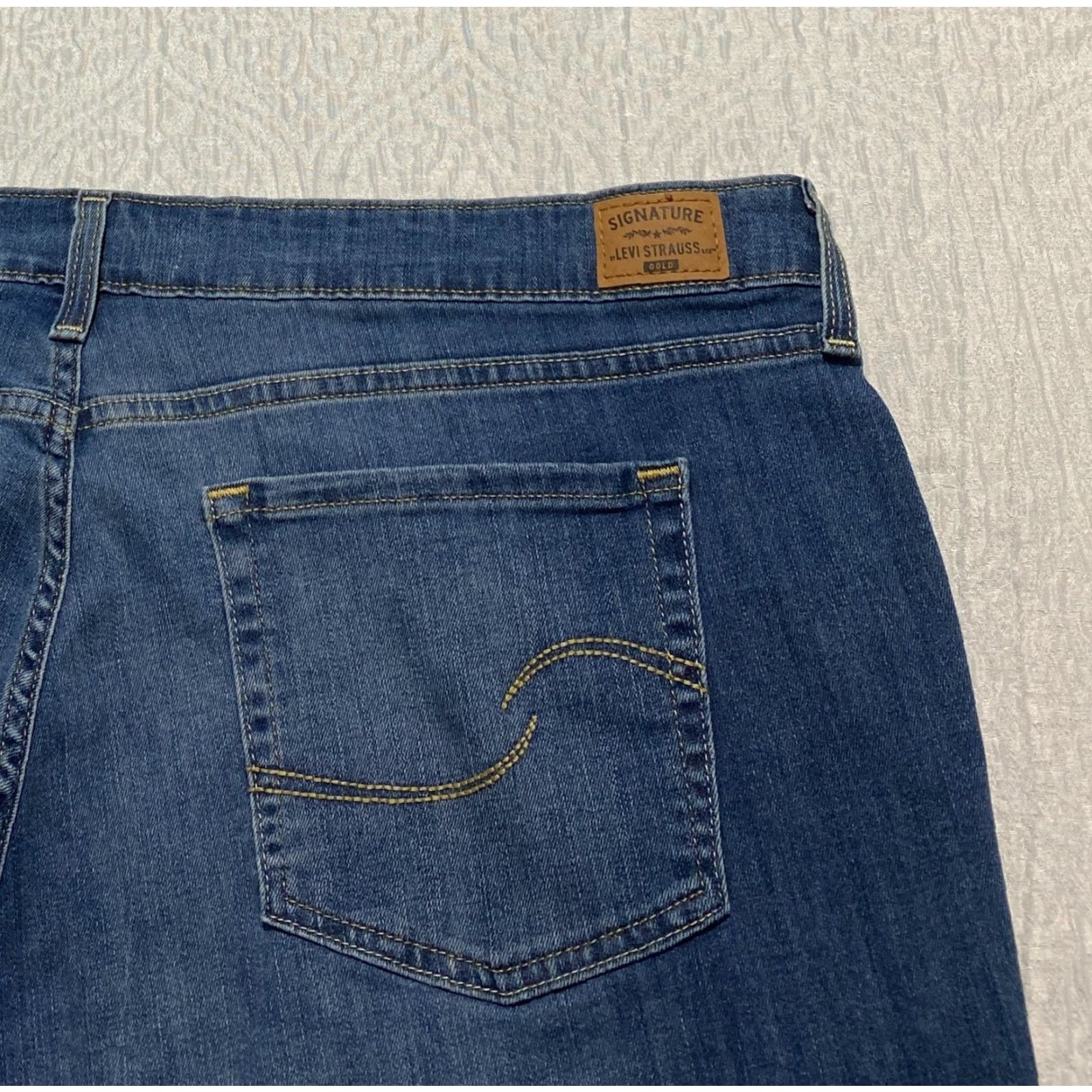 Vintage Levi Strauss Signature by Levi Strauss & Co. Jeans Bootcut 41×29 Womens 22S Plus Blue Denim 5-Pocket Shaping Stretch Size 27" / US 4 / IT 40 - 7 Thumbnail