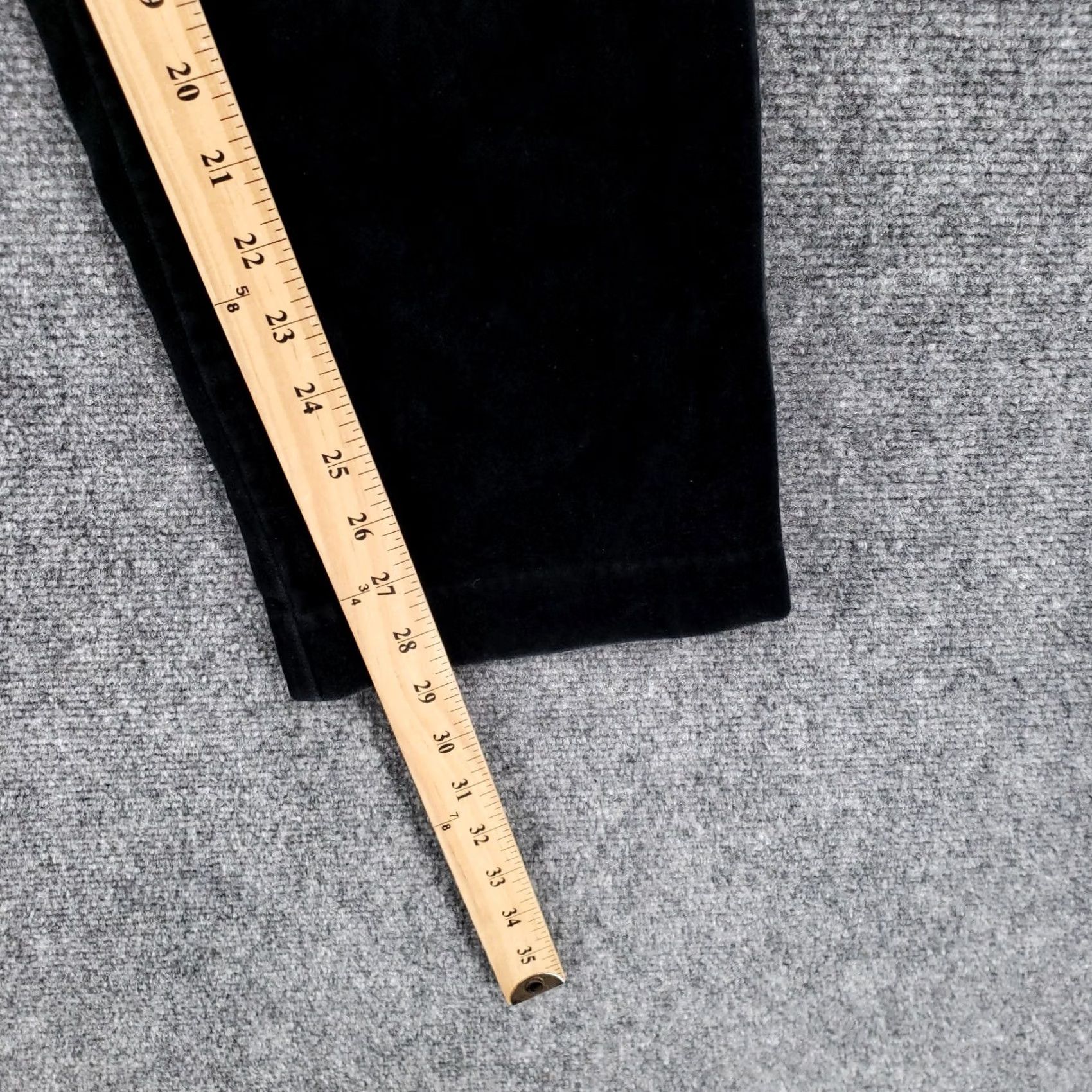 Gap VINTAGE Gap Pants Womens 4 Black Velour Straight Leg Mid Rise Ankle Y2K Size 27" / US 4 / IT 40 - 5 Thumbnail