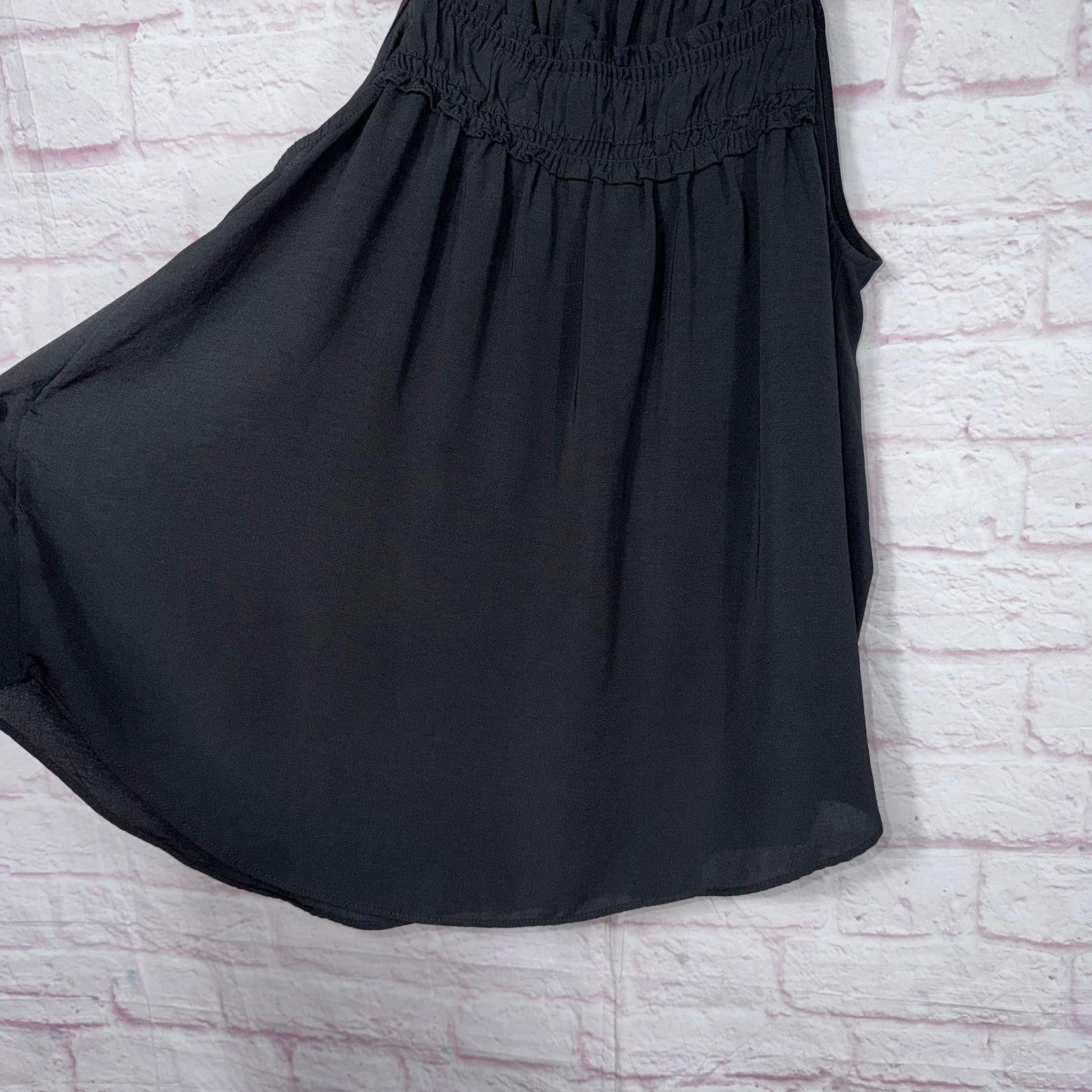 Other Maurices Black Sleeveless Smocked Tank Top - Size M Size M / US 6-8 / IT 42-44 - 2 Thumbnail