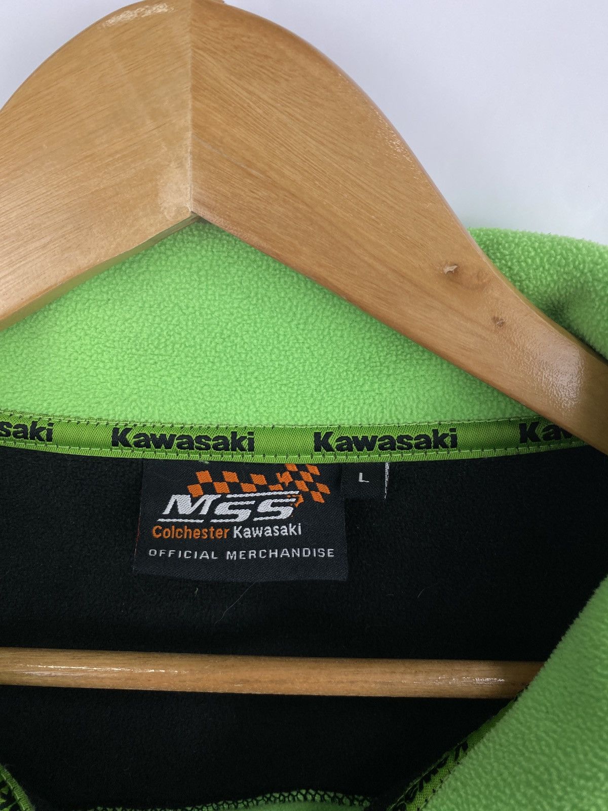 Japanese Brand 🇯🇵 Vintage Kawasaki Racing Nascar Moto Fleece Retro Rare Size US XL / EU 56 / 4 - 8 Thumbnail