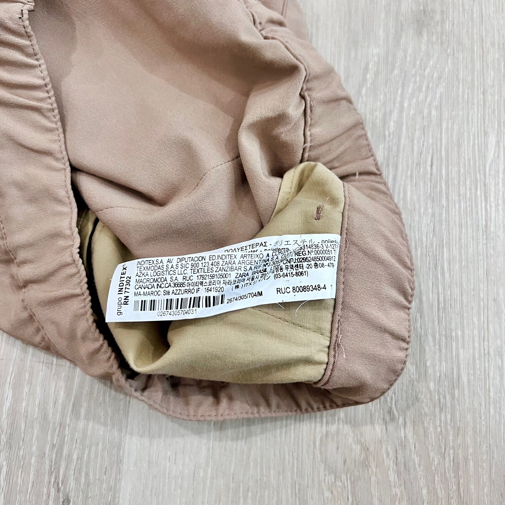 Zara Zara Relaxed Fit Drawstring Camel Chino Cotton Pants Size US 31 - 4 Thumbnail