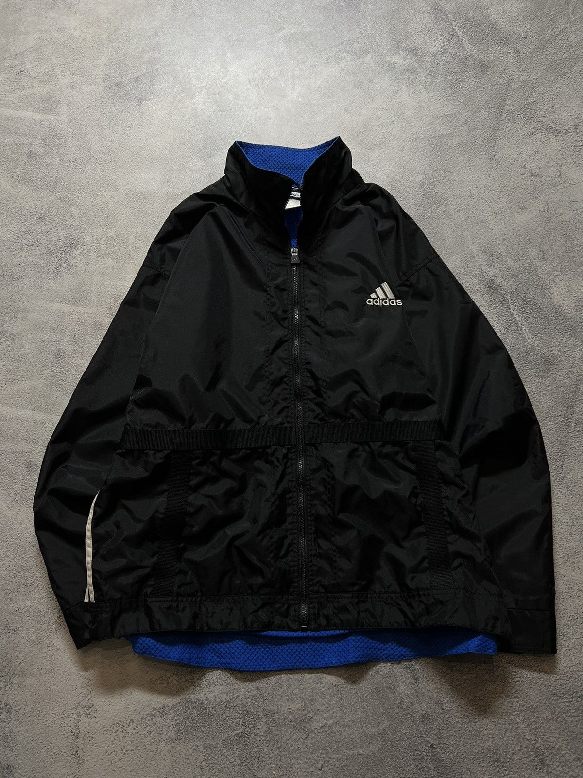 Adidas × Vintage Vintage Y2k Adidas 🖤 Big Logo Bomber Jacket 90’s Size US L / EU 52-54 / 3 - 2 Thumbnail