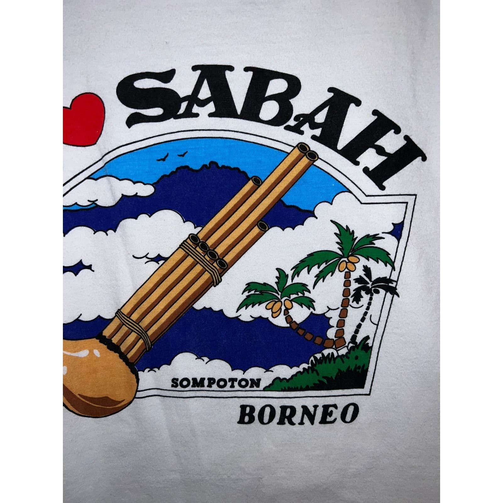 Vintage Vintage Borneo Shirt I Love Sabah Sompoton Tee VTG 90s L Size L / US 10 / IT 46 - 4 Thumbnail