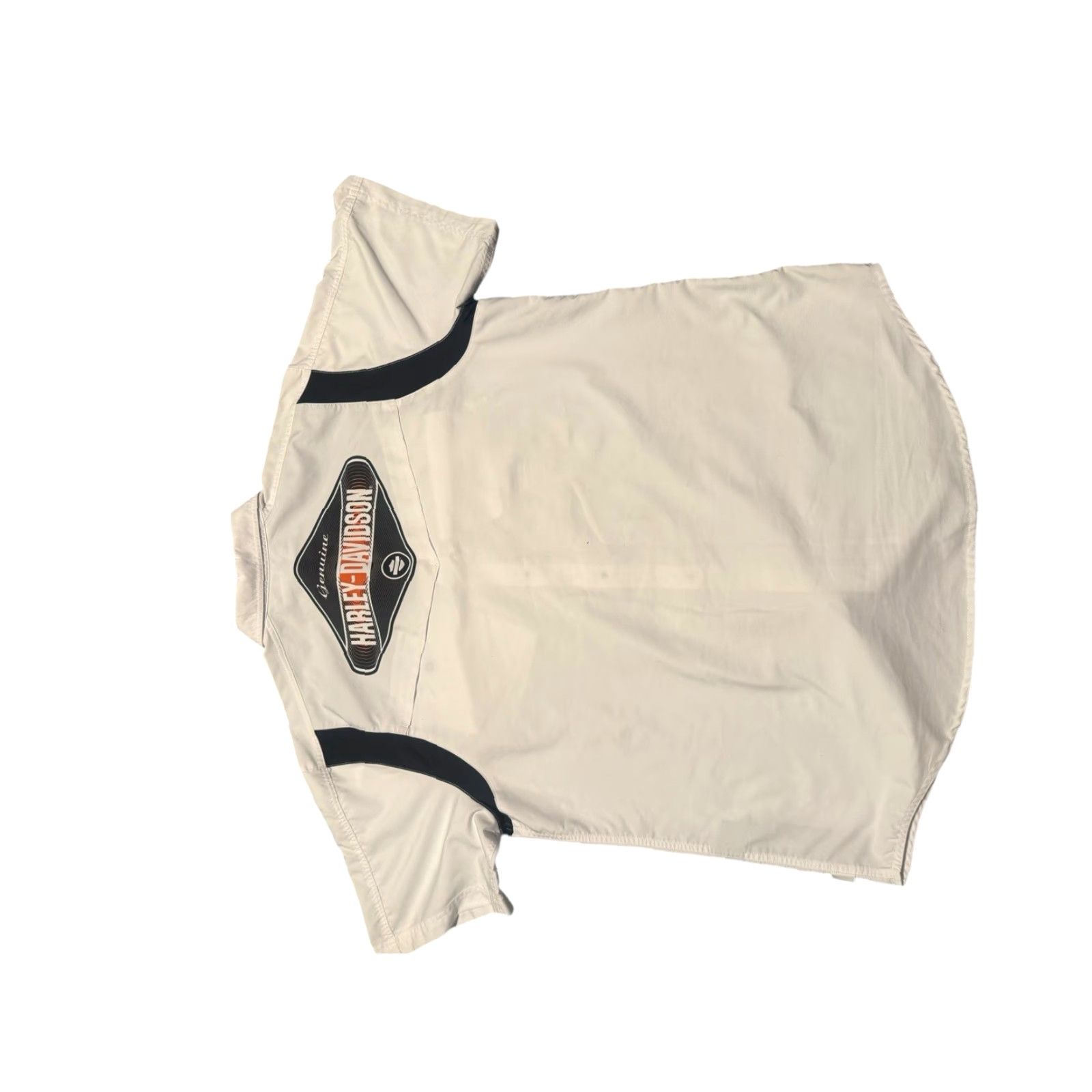 Harley Davidson VINTAGE Harley-Davidson Button Shirt 2XL Mens Casual Workwear Biker Motorcycle Grunge Y2K Ivory Solid Short Sleeve Embroidered Pockets Size US XXL / EU 58 / 5 - 7 Thumbnail